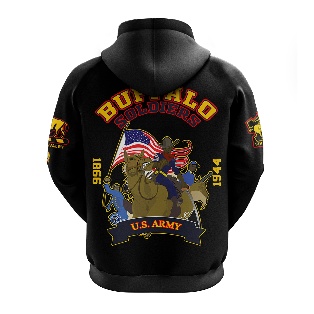 Big Boy Buffalo Soldiers Hoodie Black LT12