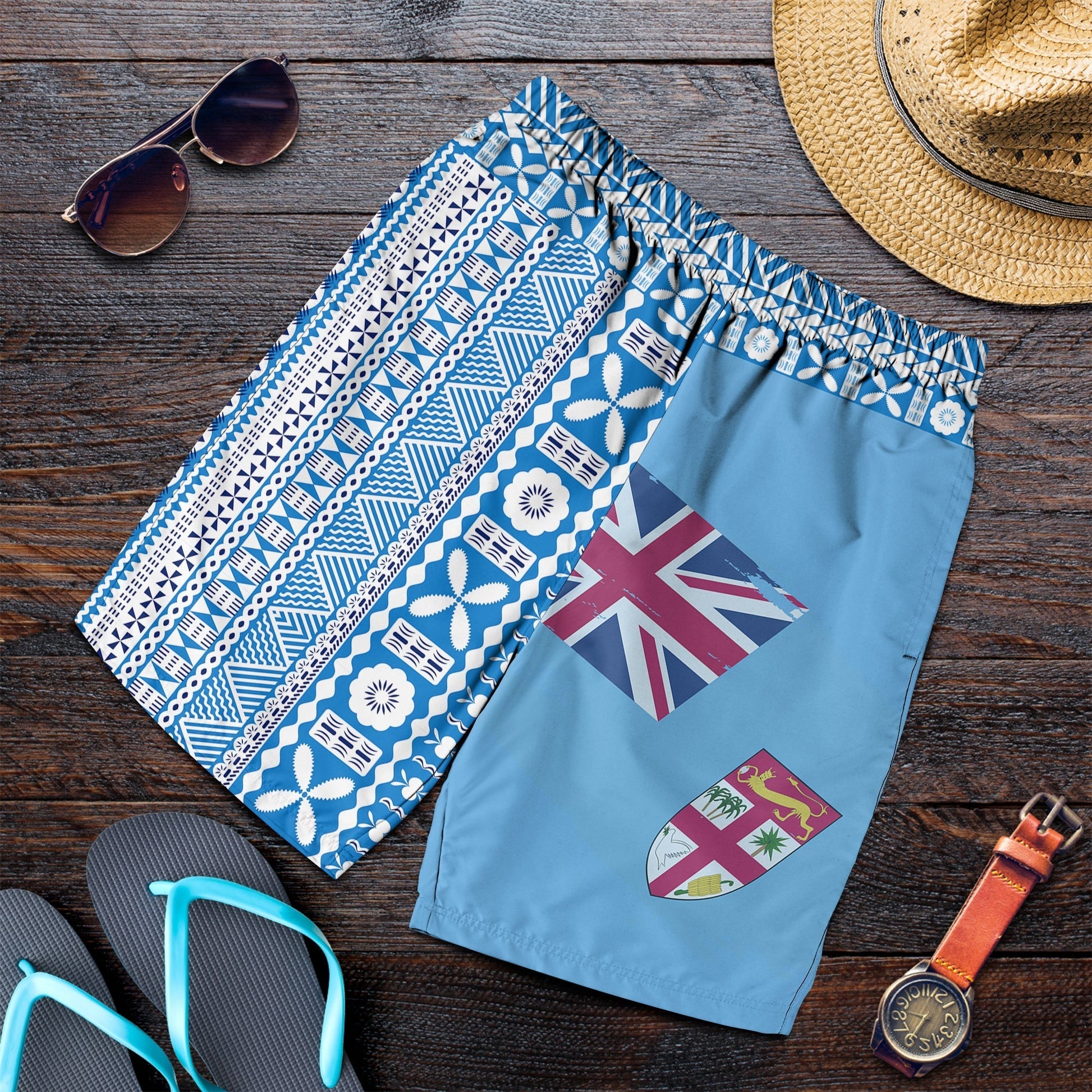 Fiji Dreamy Men Short Tapa Pattern LT13