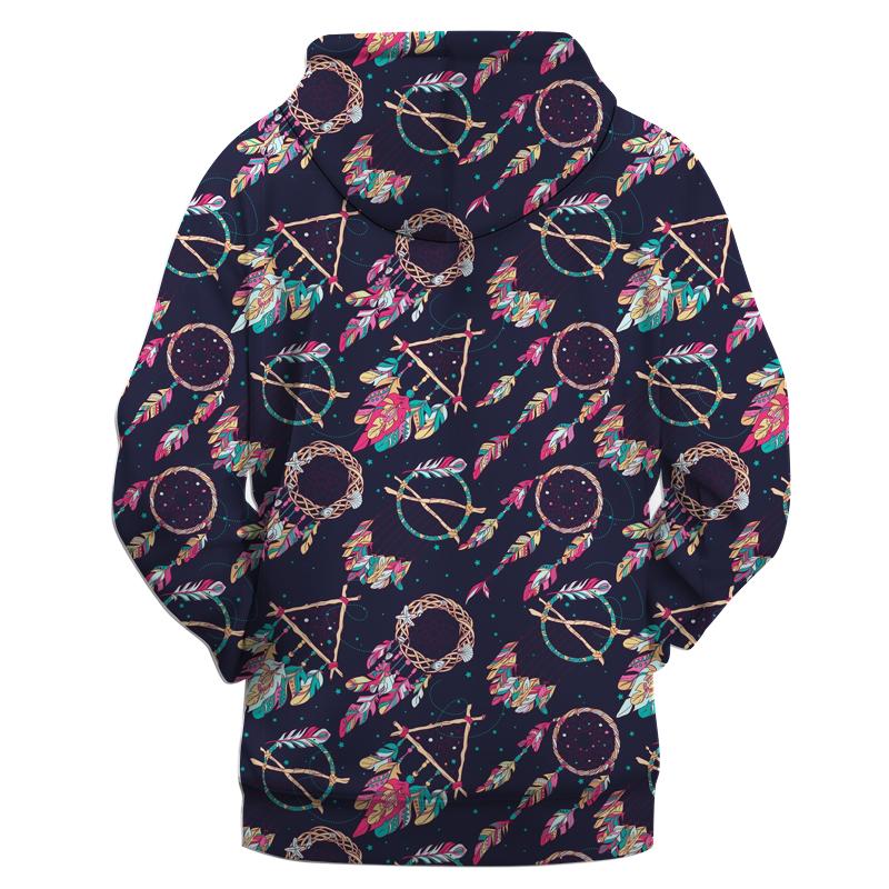 Pattern Purple Dreamcatcher Native American All Over Hoodie LT10