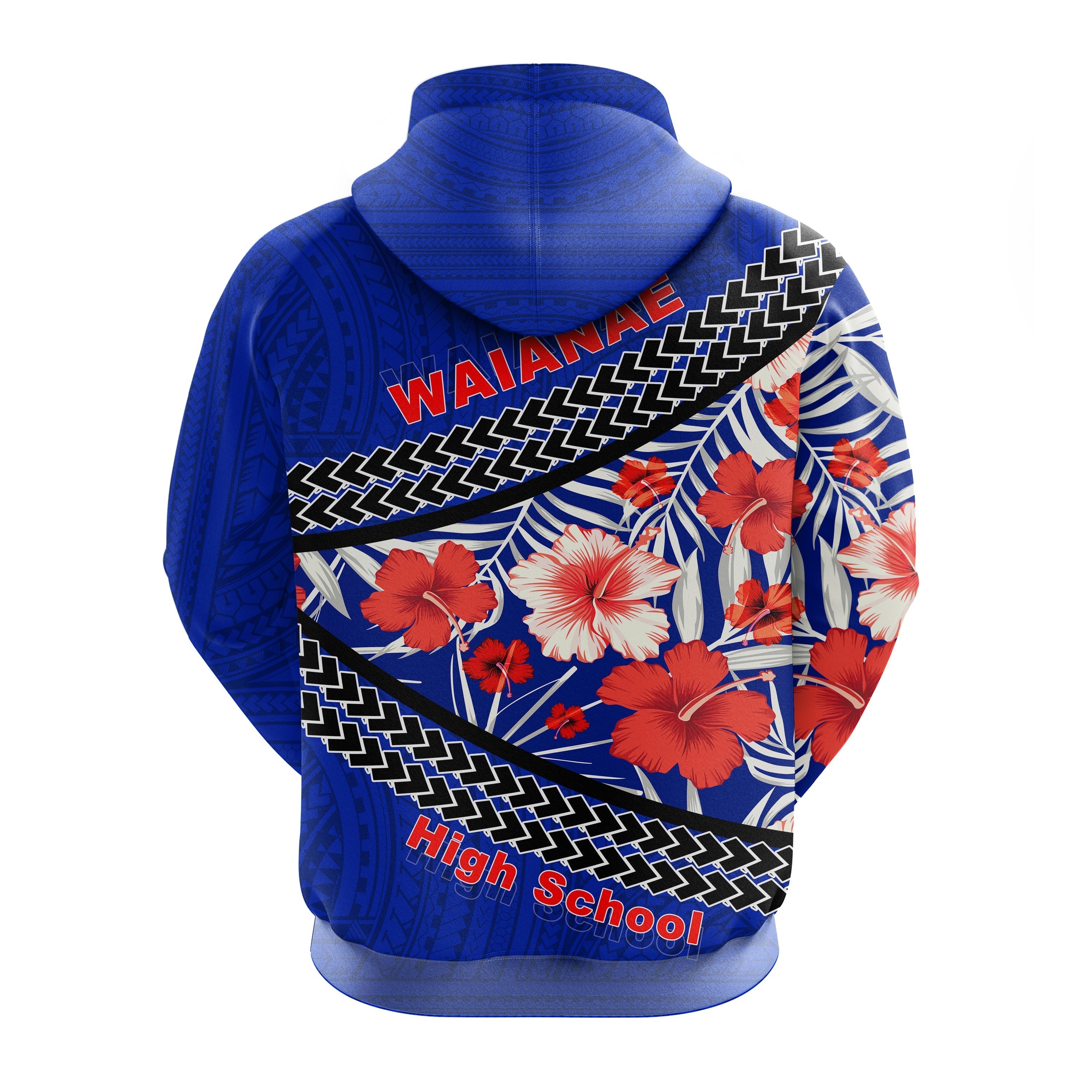 Waianae High School Hoodie Hawaiian Hibiscus Flowers LT20