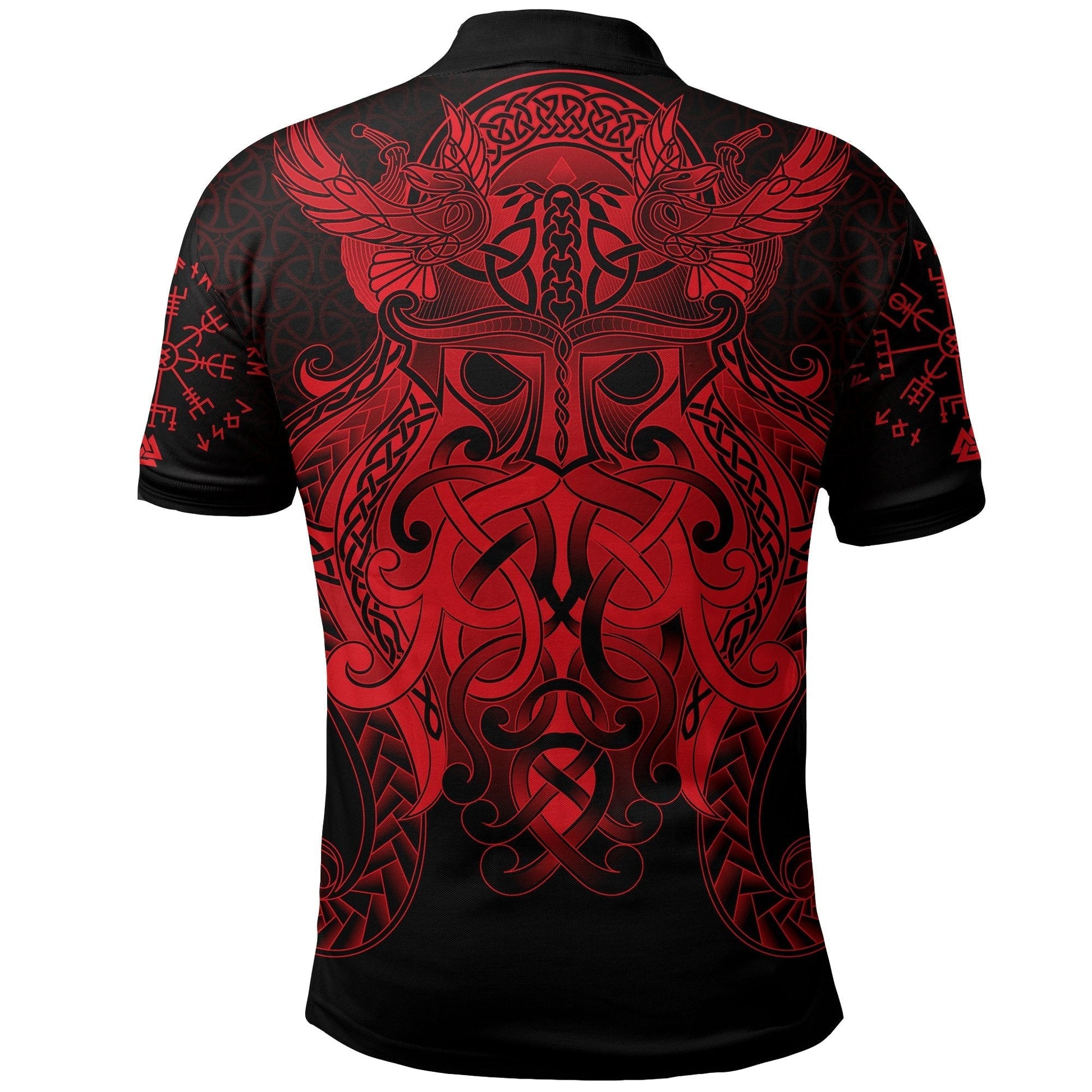 Viking Polo Shirt Muninn Tattoo RLT12