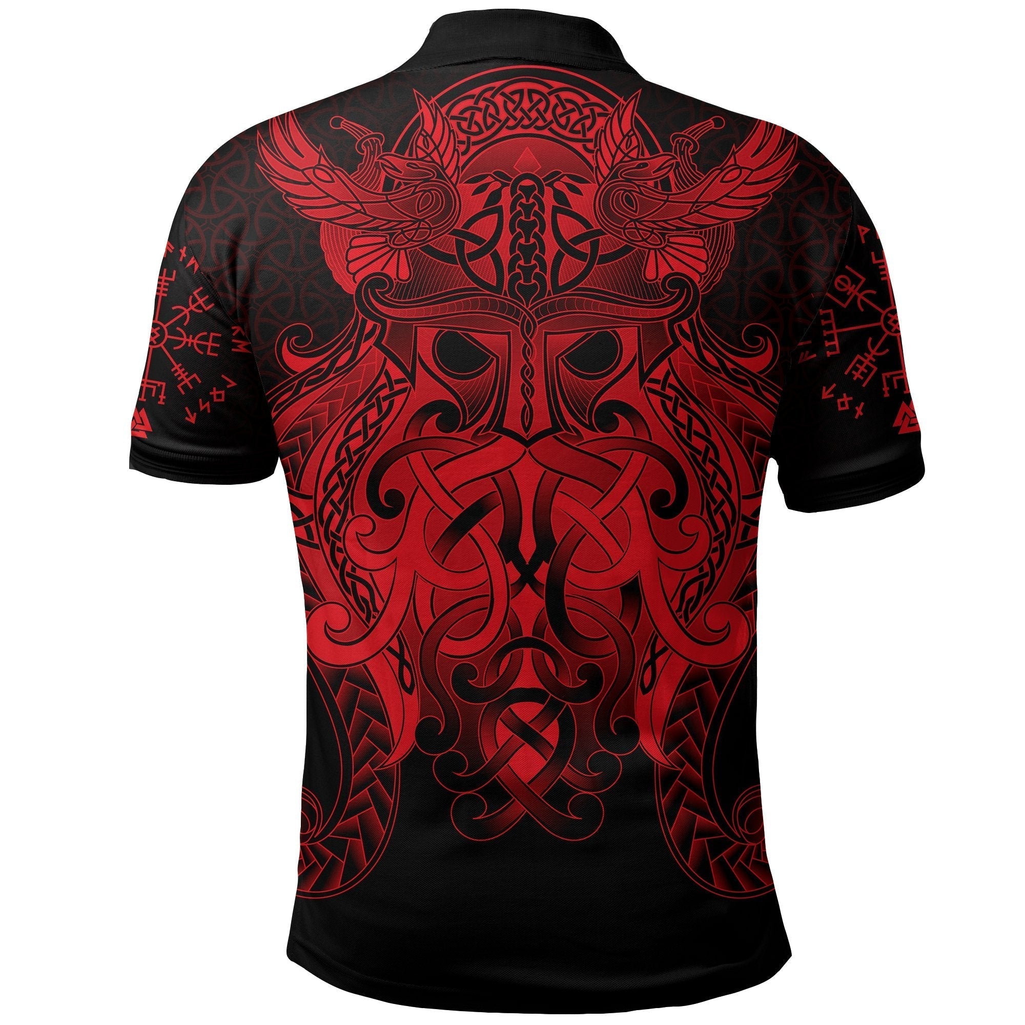 Viking Polo Shirt Muninn Tattoo RLT12
