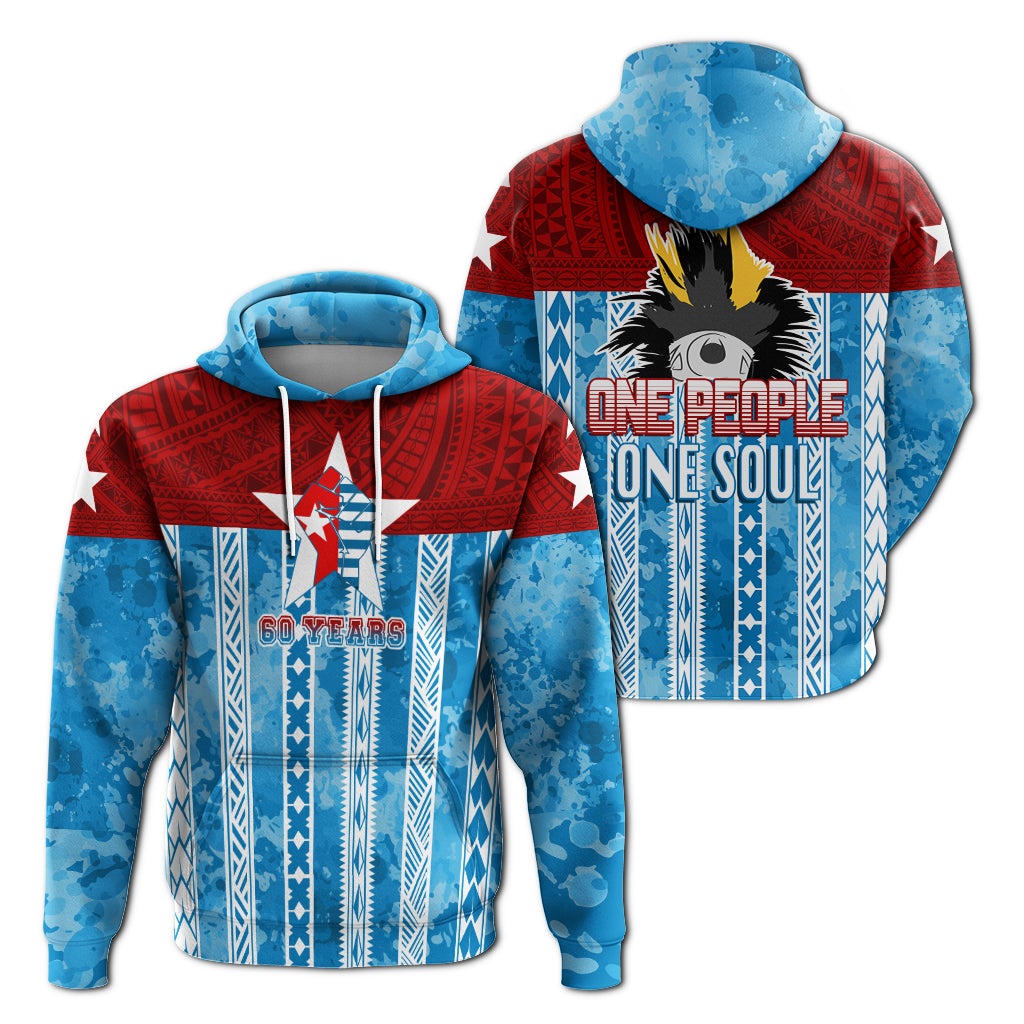 West Papua 60 Years OPM Morning Star with Polynesian Pattern Hoodie LT7