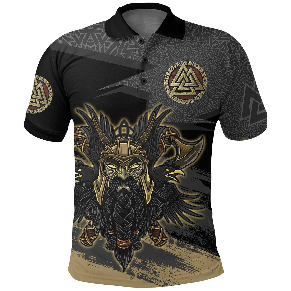 Viking Odin Polo Shirt Valknut, The Symbol Of Odin RLT12