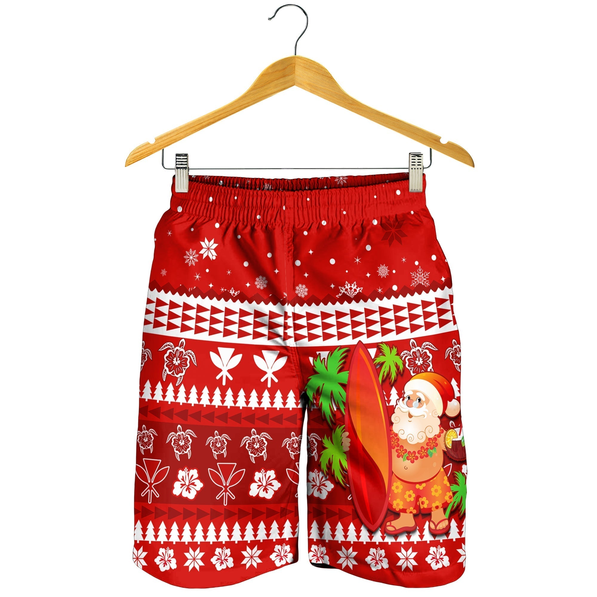 Mele Kalikimaka Men Shorts Santa Claus Hawaii Christmas LT13