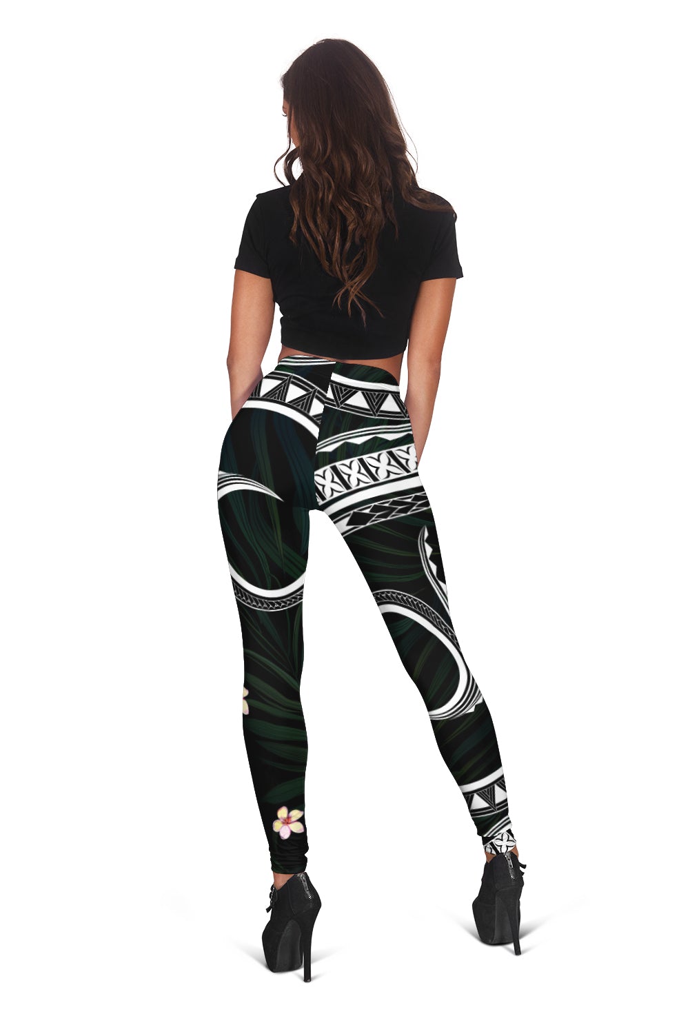Fiji Coat of Arms Women Leggings Polynesian mix Coconut Pattern LT13