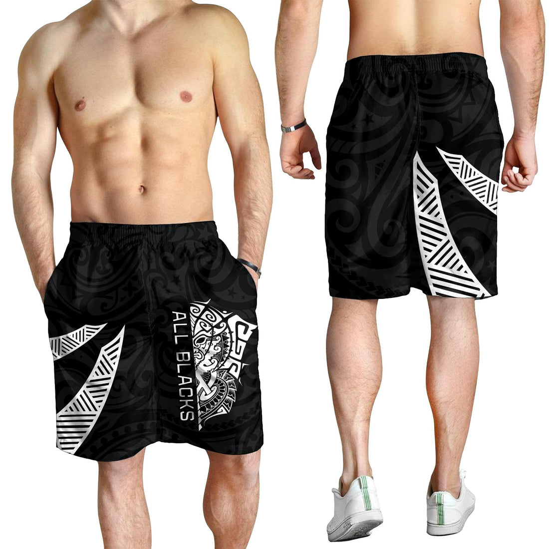 New Zealand Rugby Men Shorts Haka All Blacks mix Ta Moko LT13