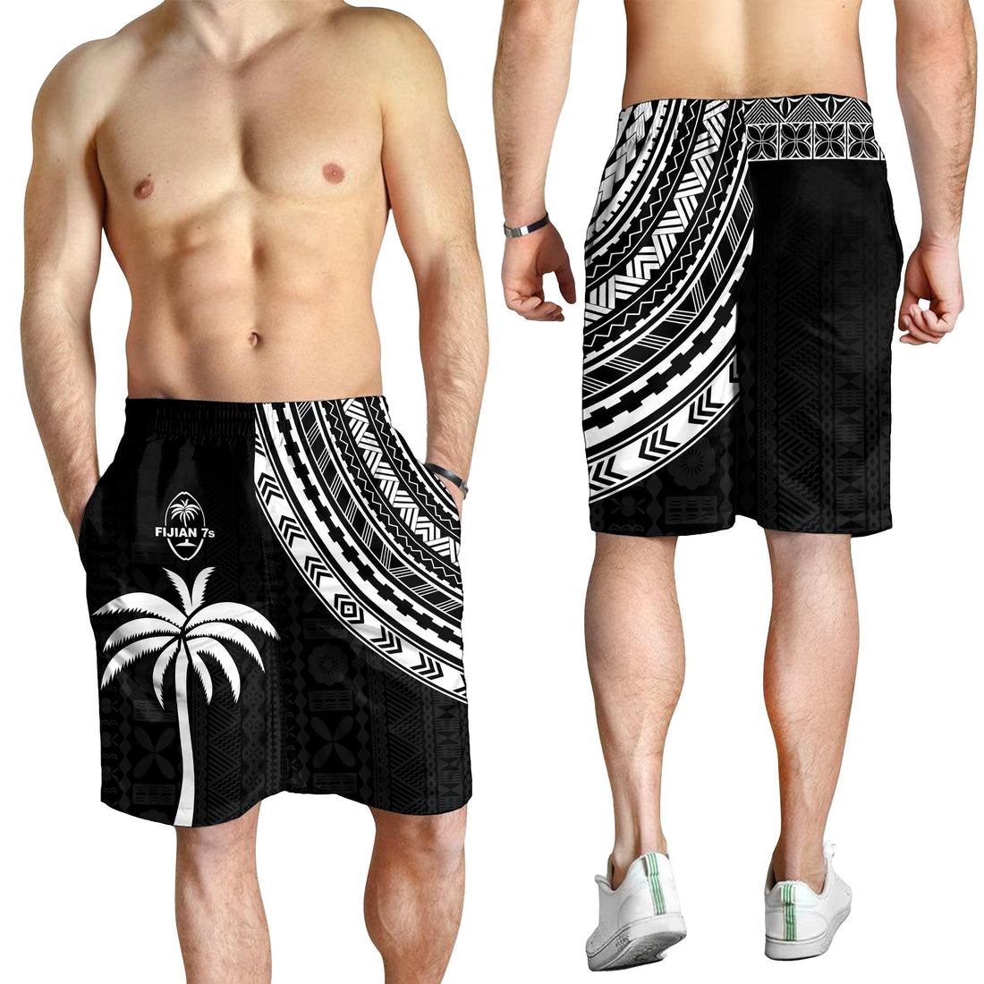 Fiji Rugby Sevens Men Short Fijian 7s Tapa Polynesian LT13