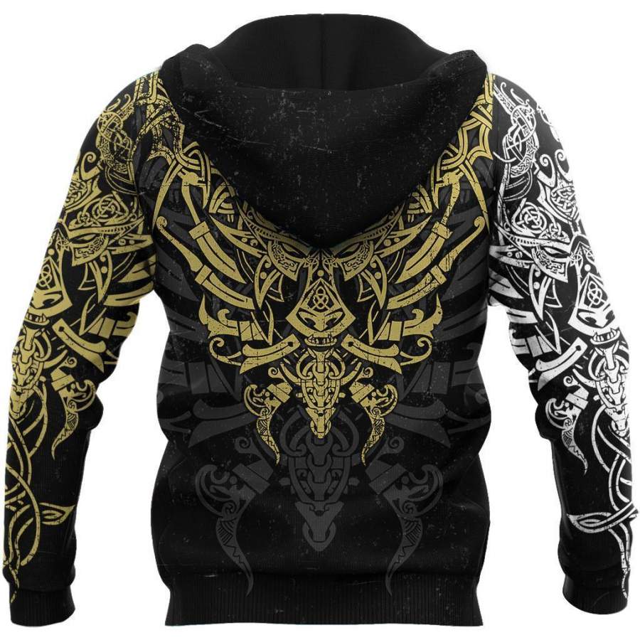 Viking Clothing Geki and Freki Viking Wolf Ii Hoodie RLT12