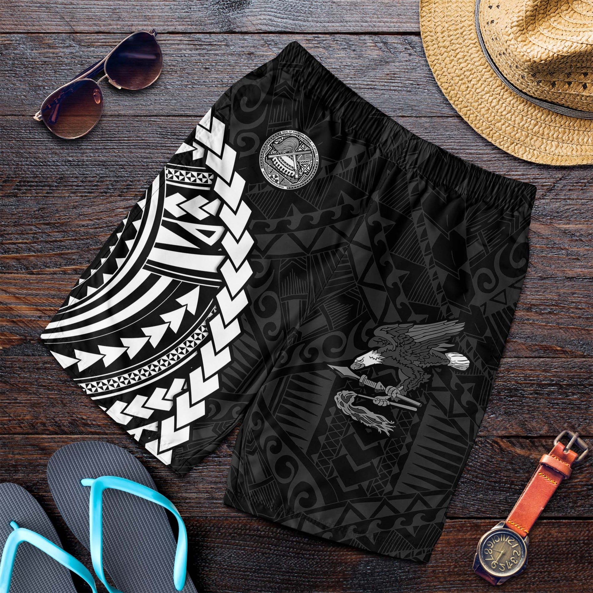 American Samoa Men Shorts Eagle mix Polynesian LT13