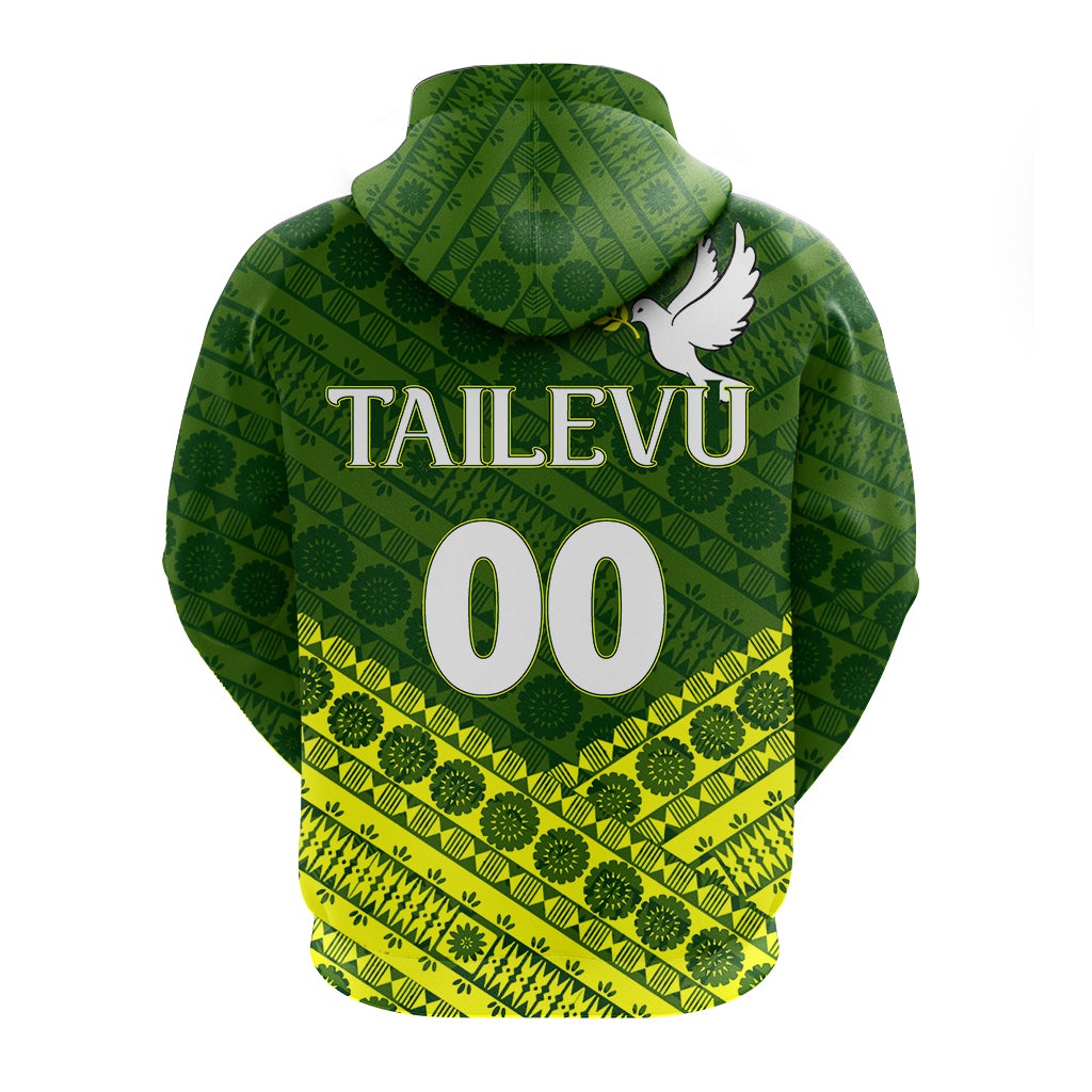 Tailevu Rugby Union Fiji Hoodie Tapa Pattern LT12