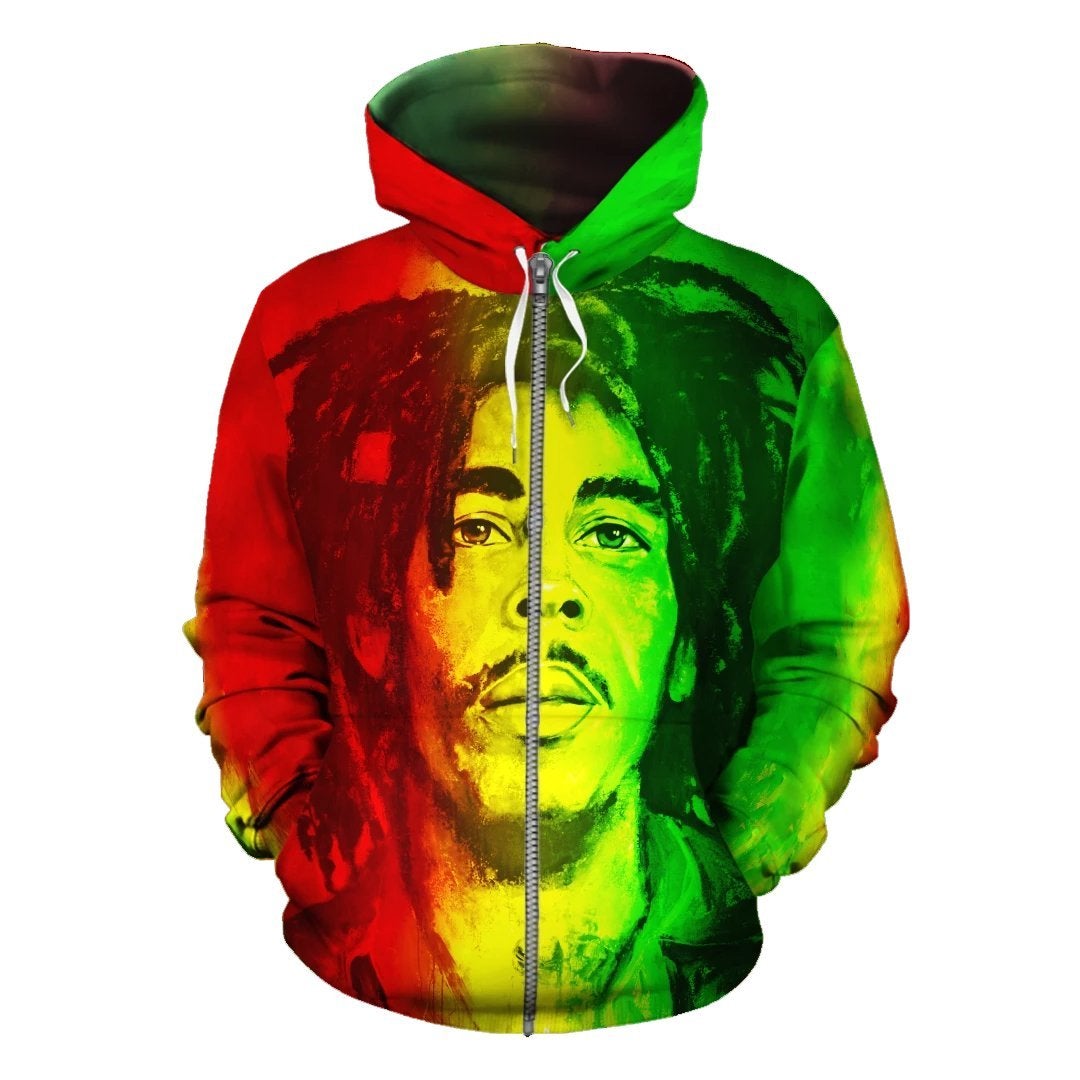 African Hoodie Legend Bob Zip Hoodie