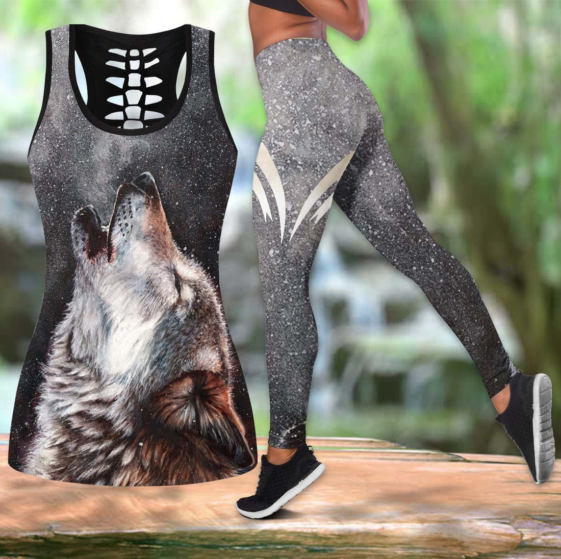 Native American The Wolfs Hollow Tanktop Leggings Set LS05 LT10