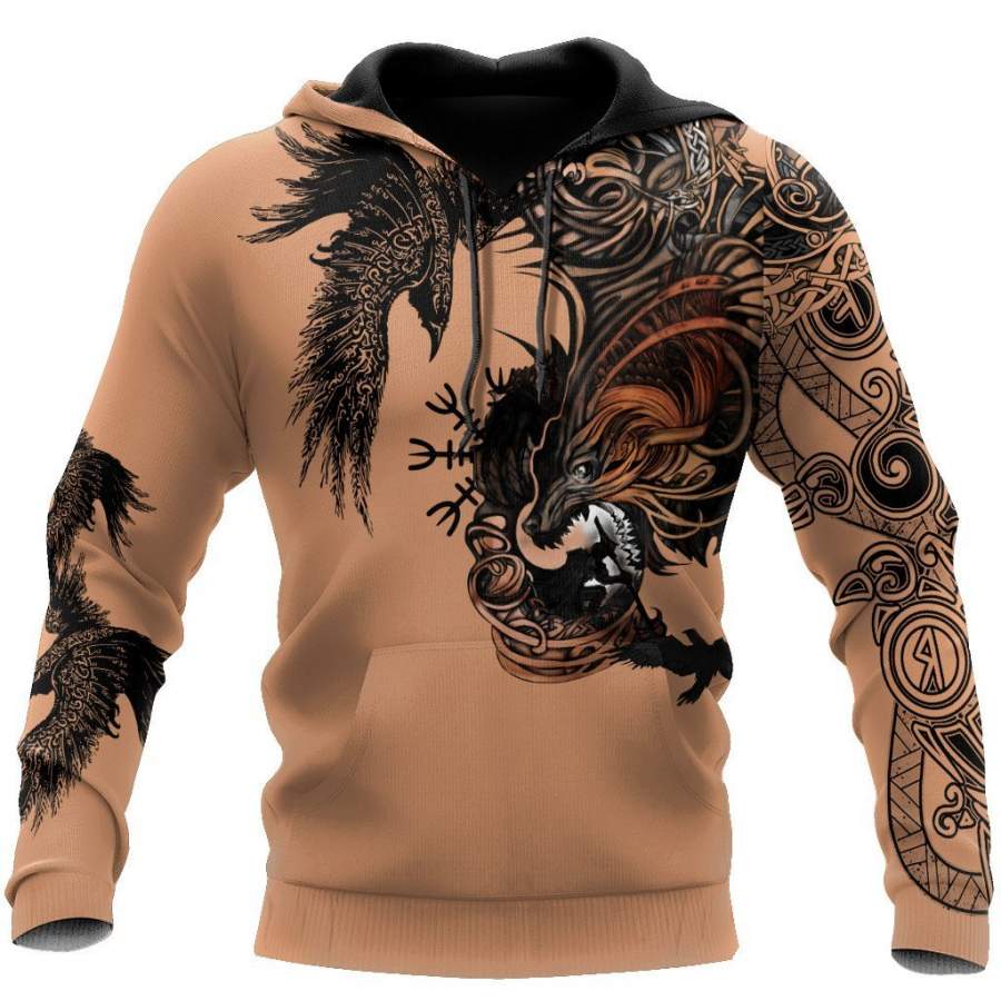 Viking Clothing Viking Wolf Fenrir Ii Hoodie RLT12