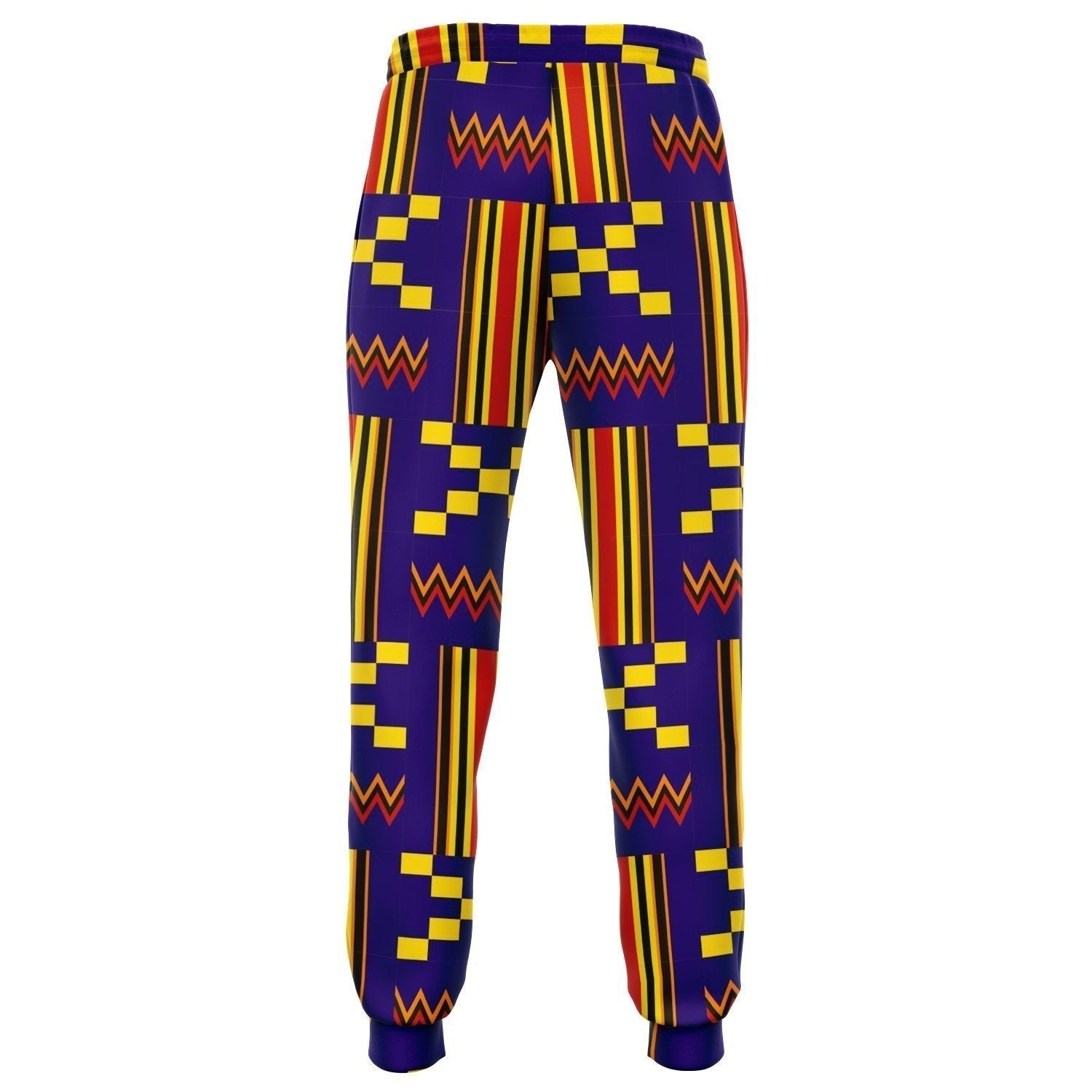 African Clothing - Blue Akan Kente Jogger Pant