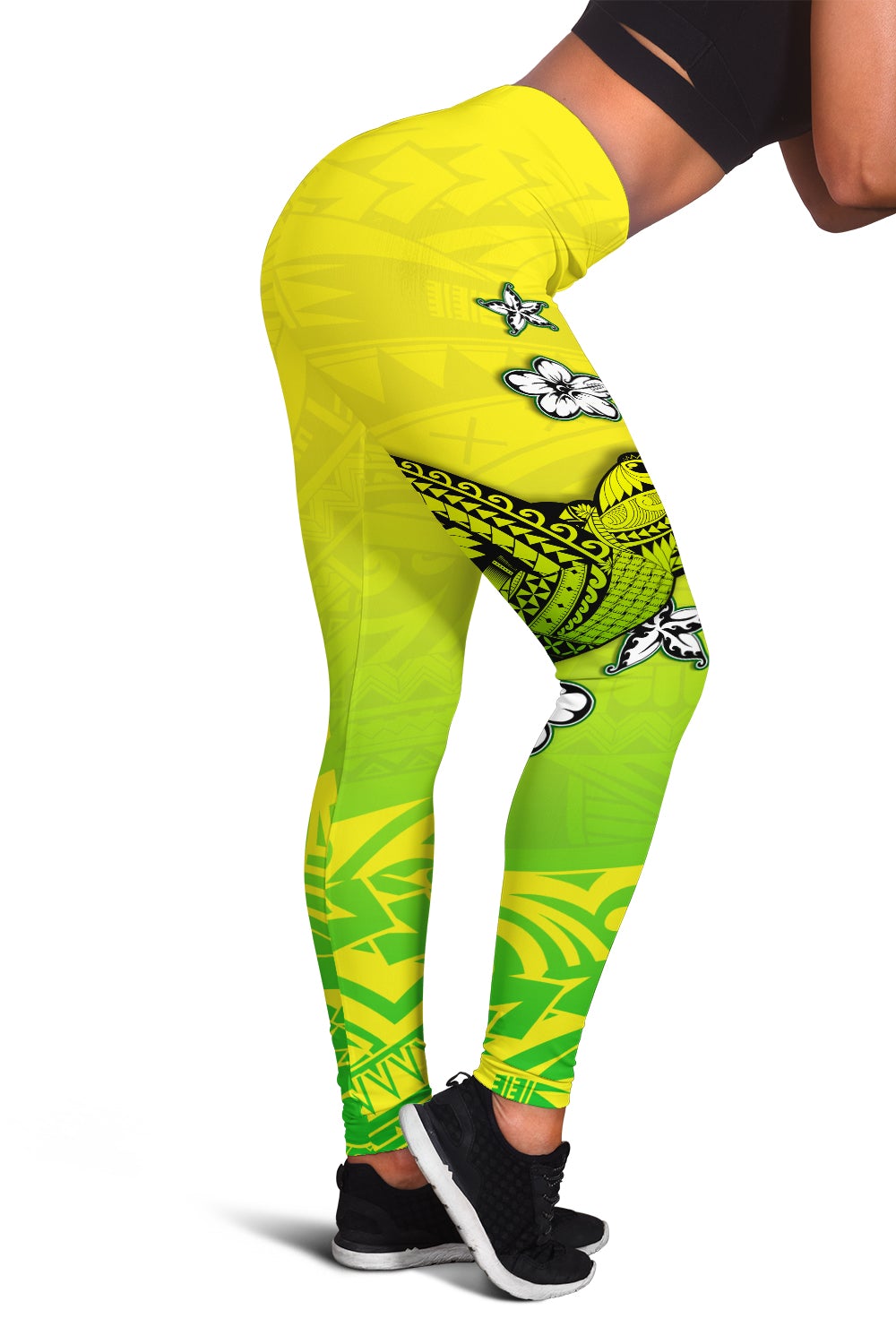 Cook Islands Women Leggings Loved Polynesian Turtle LT13