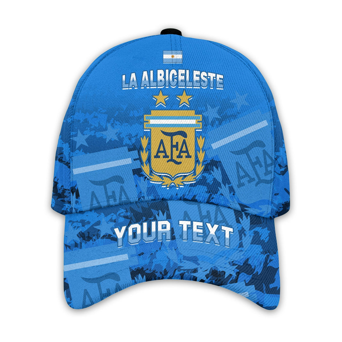 (Custom Personalised) Argentina Football Classic Cap Go Champions La Albiceleste Ver.02 LT13