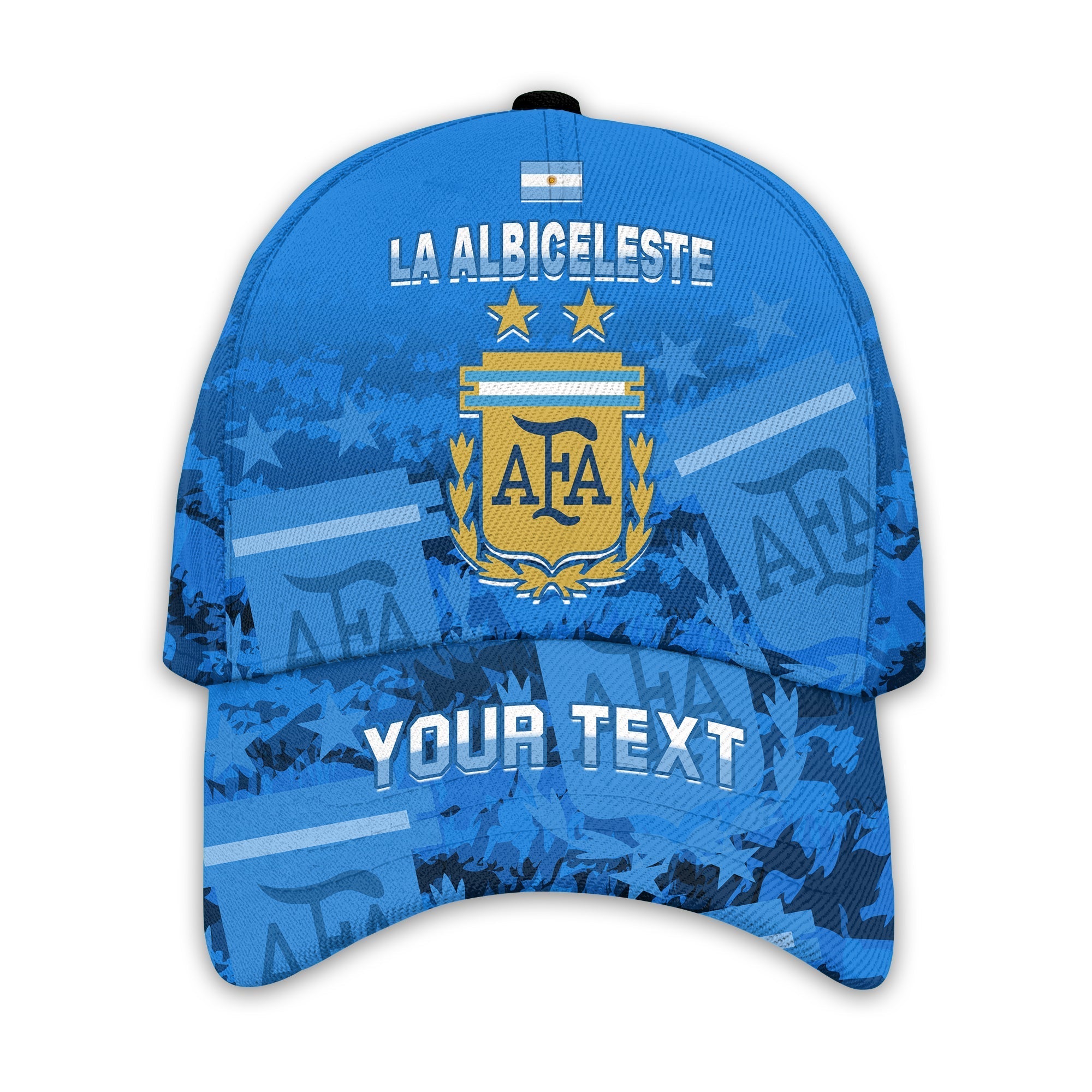 (Custom Personalised) Argentina Football Classic Cap Go Champions La Albiceleste Ver.02 LT13