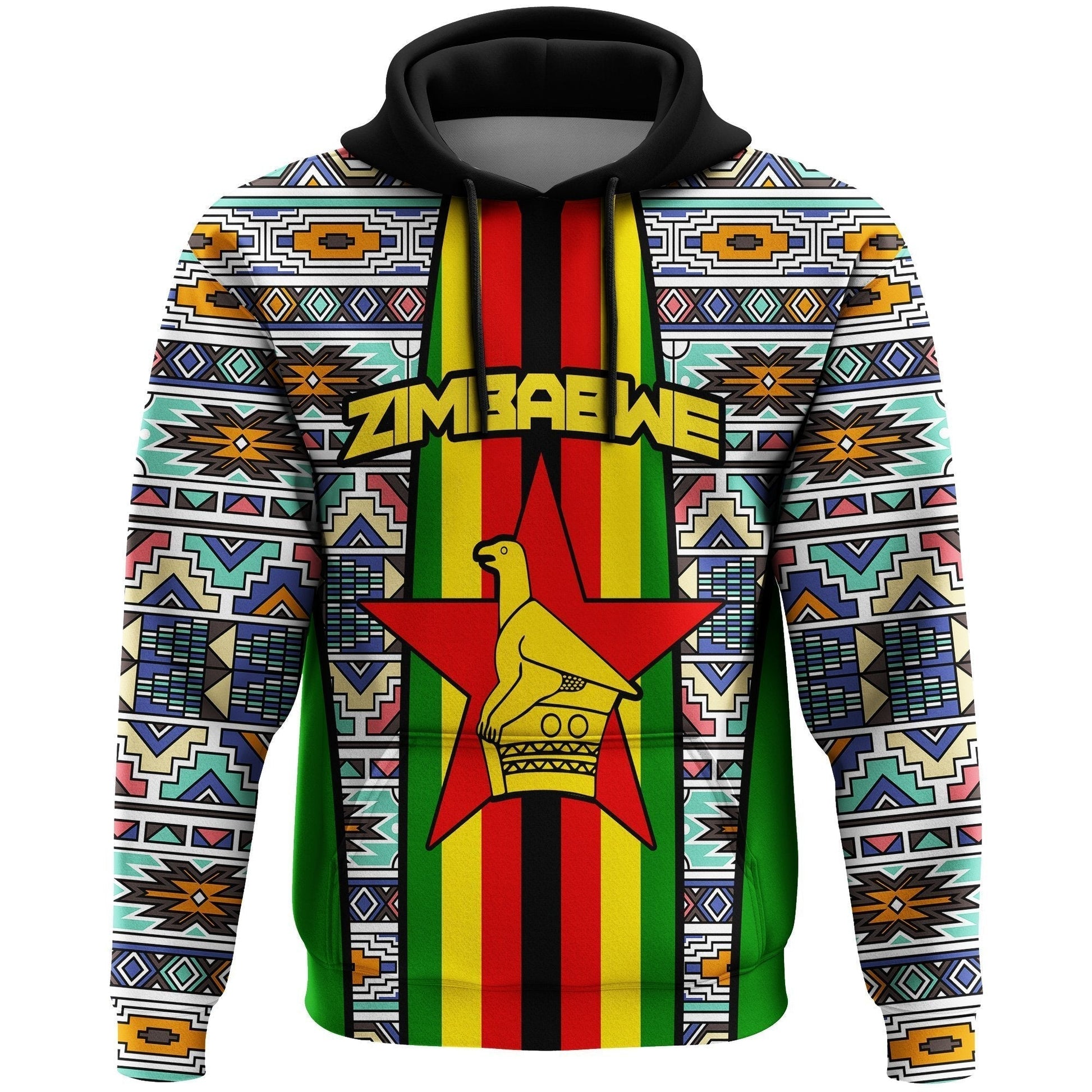 AfricanHoodie - Zimbabwe Ndebele Pullover