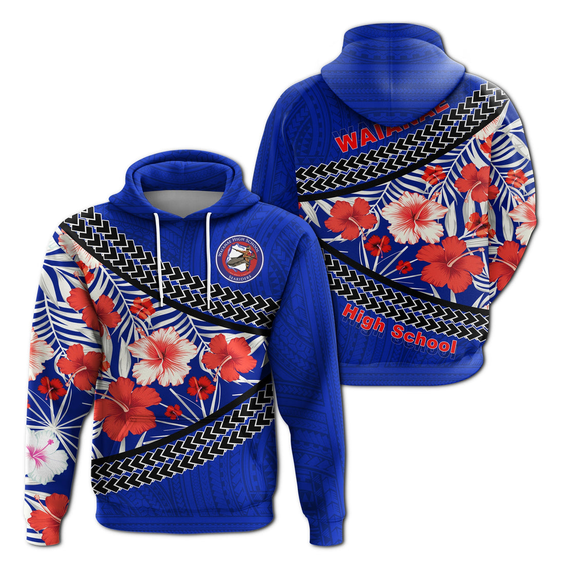 Waianae High School Hoodie Hawaiian Hibiscus Flowers LT20