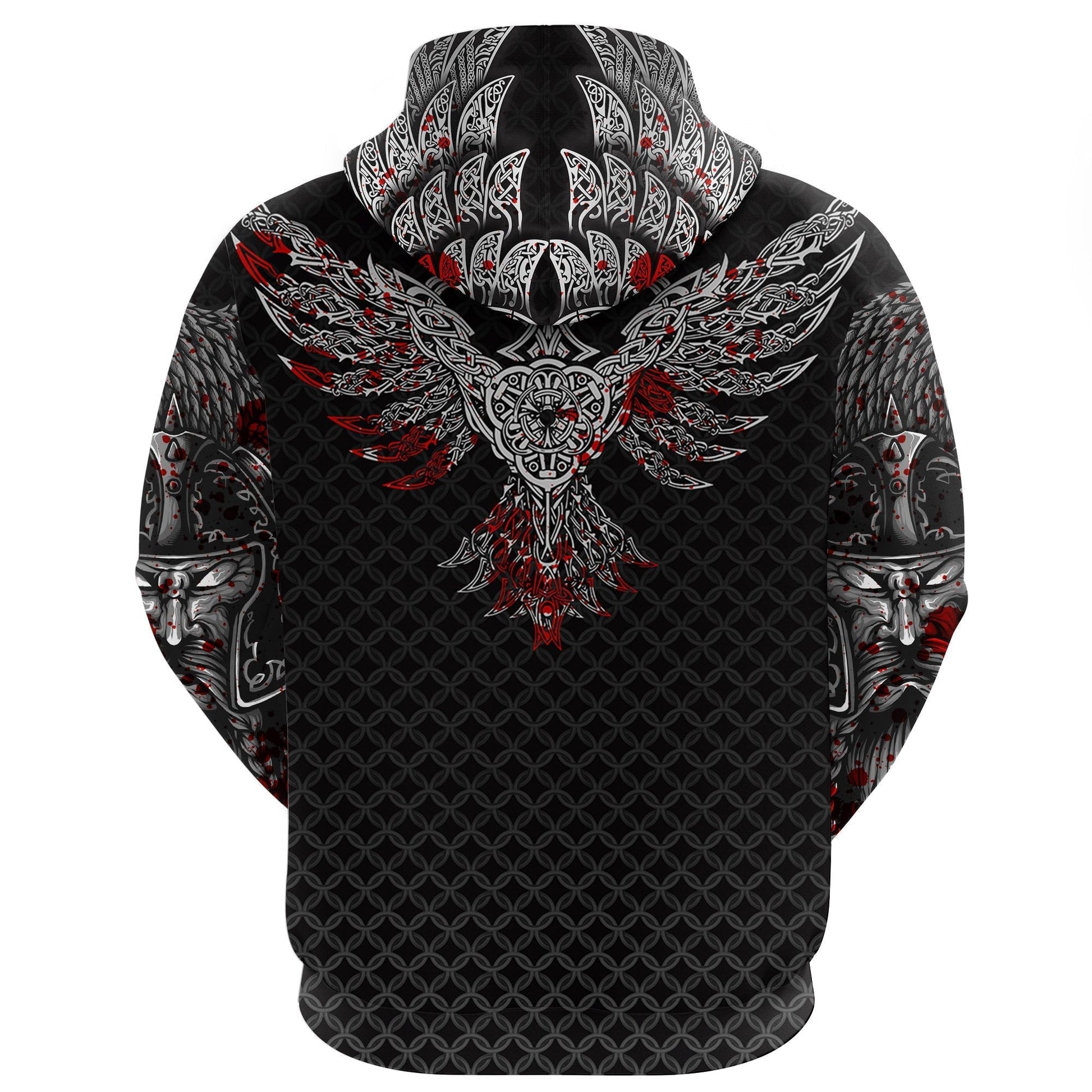 Viking Zip Hoodie Ravens Of Midgard Limited Edition RLT12