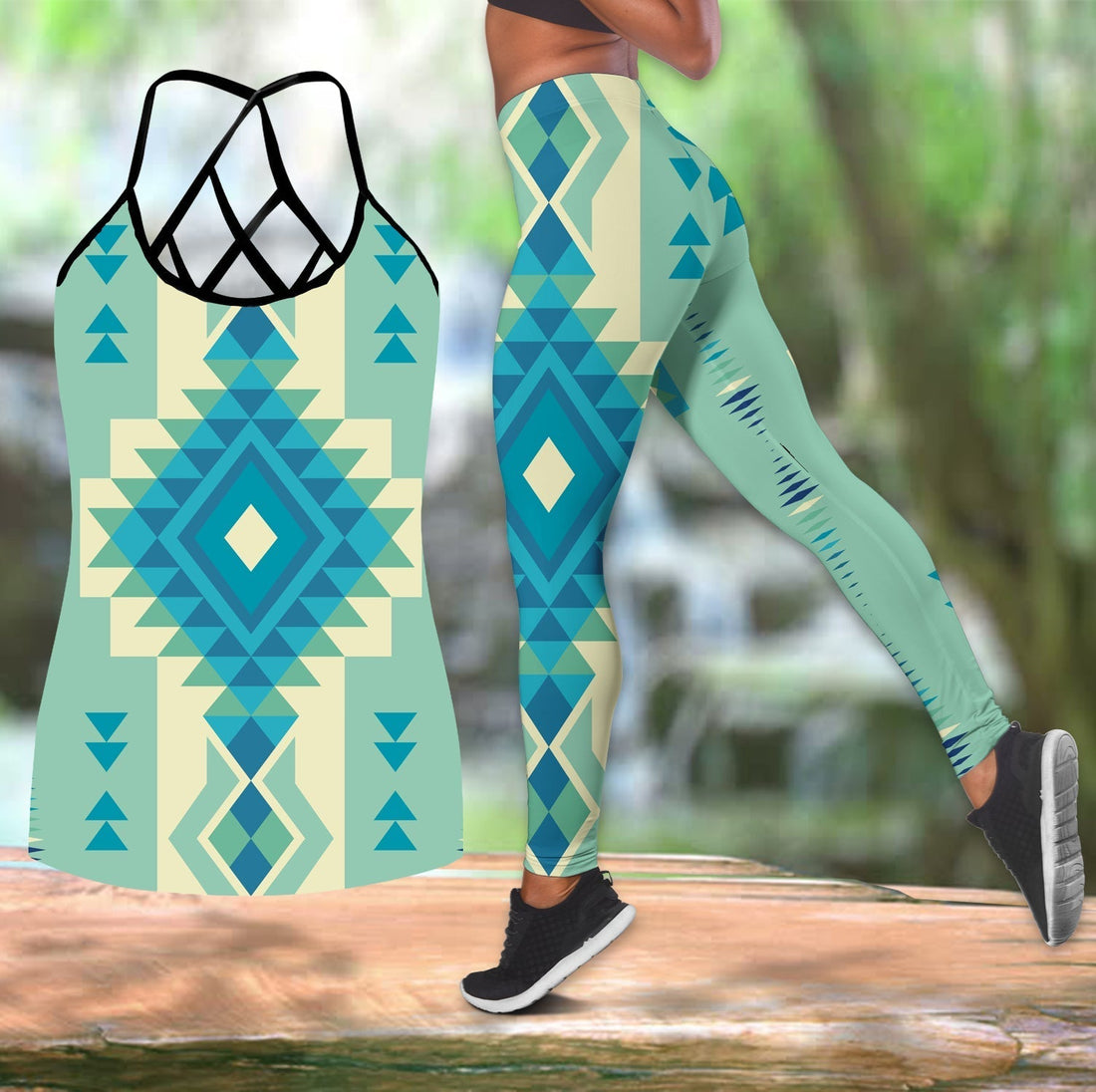 Pattern Ethnic Native American Combo Crisscross and Leggings LT10