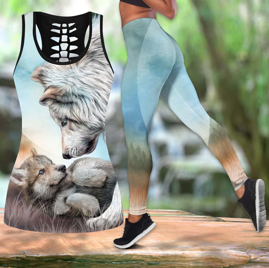 Native American The Wolfs Hollow Tanktop Leggings Set LS07 LT10