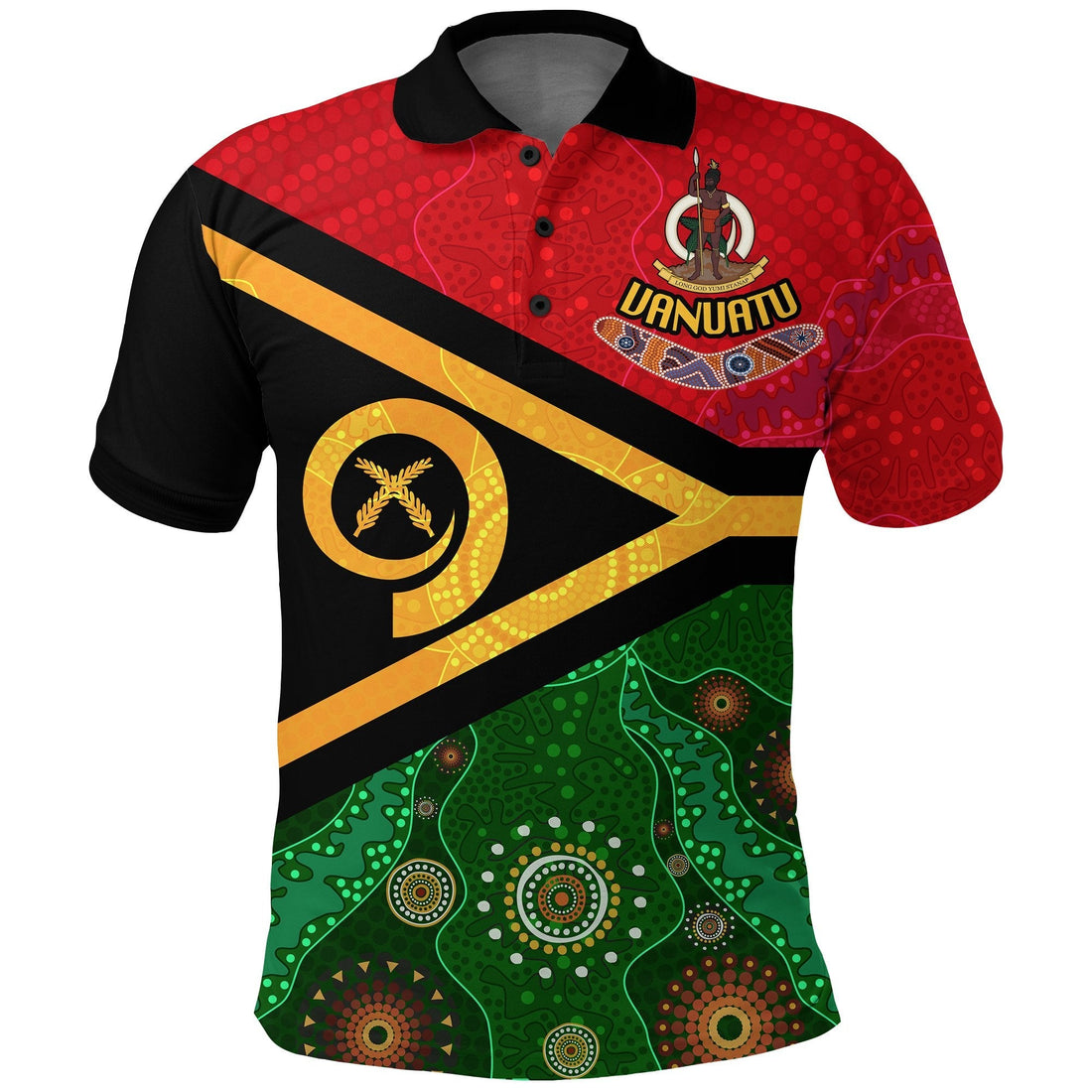 Vanuatu With Aboriginal Patterns Polo Shirt LT20