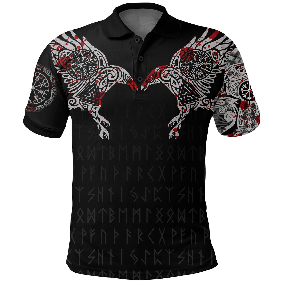 Viking Raven Tatoo Blood Ver 2 Polo Shirt RLT12