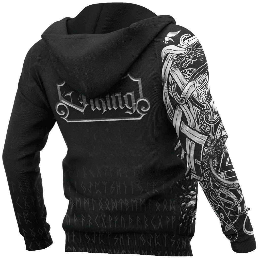 Viking Clothing Viking Dragon, Vegvisir Hoodie New RLT12