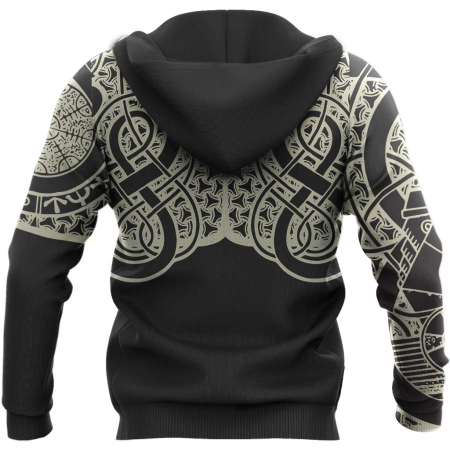 Viking Clothing Vikings Chest Tattoo Style Hoodie RLT12