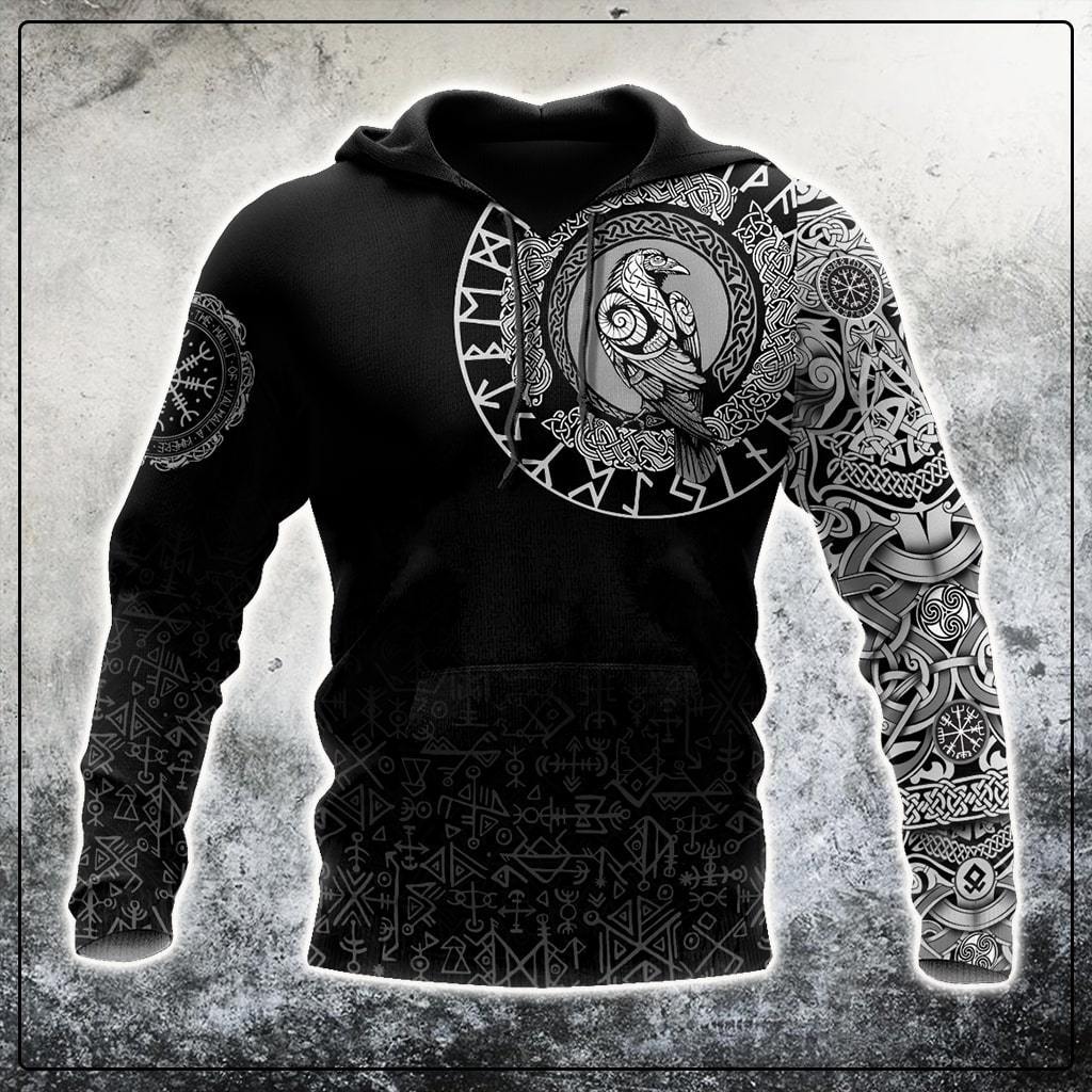 Viking Clothing Viking Raven Special Tattoo Hoodie RLT12