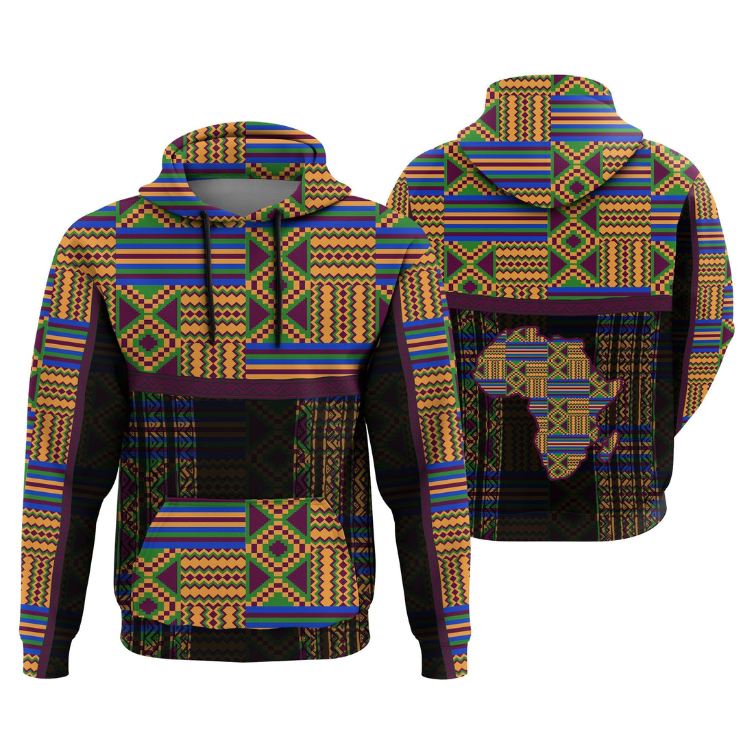 African Hoodie Adofowaa Awaamu Kente Pullover