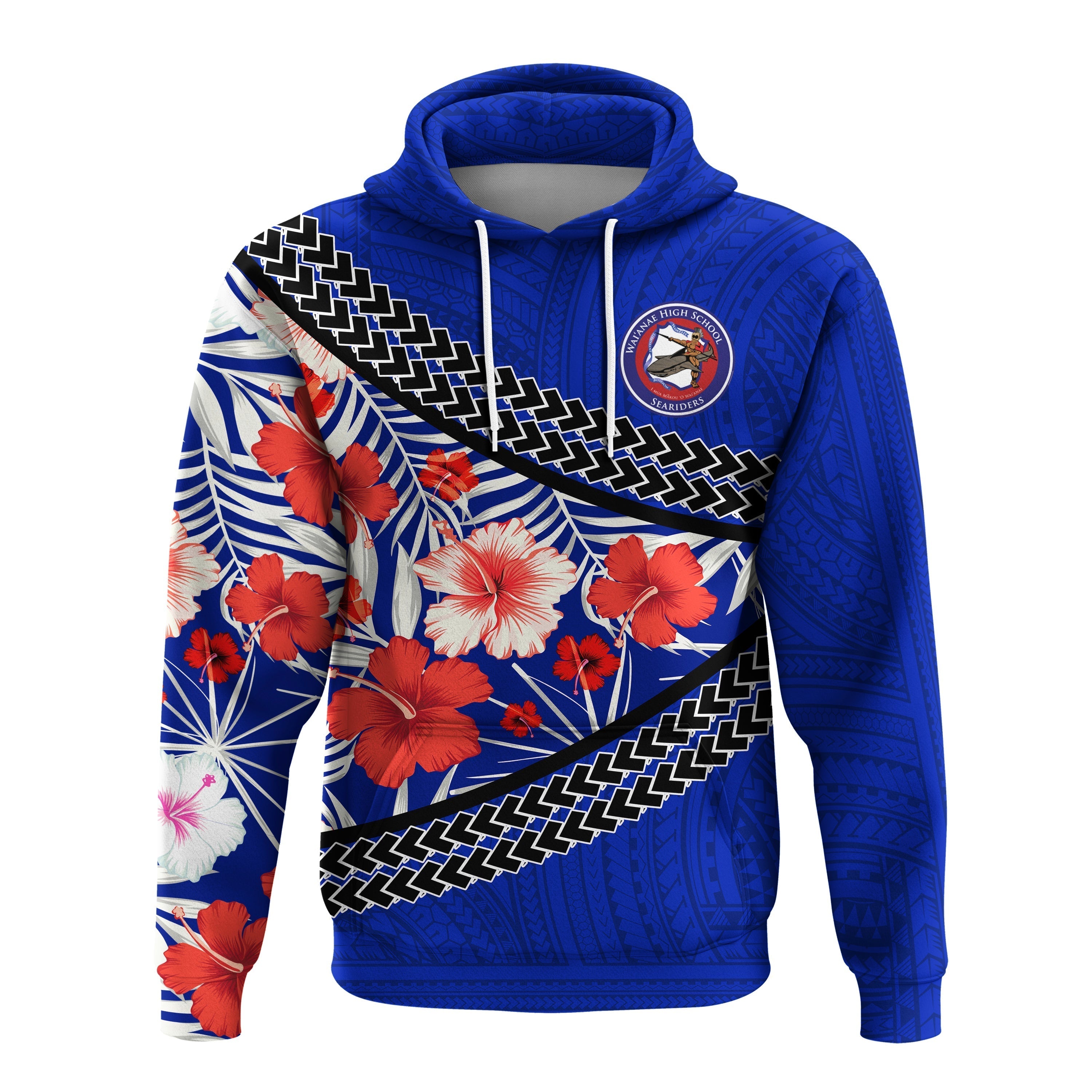 Waianae High School Hoodie Hawaiian Hibiscus Flowers LT20