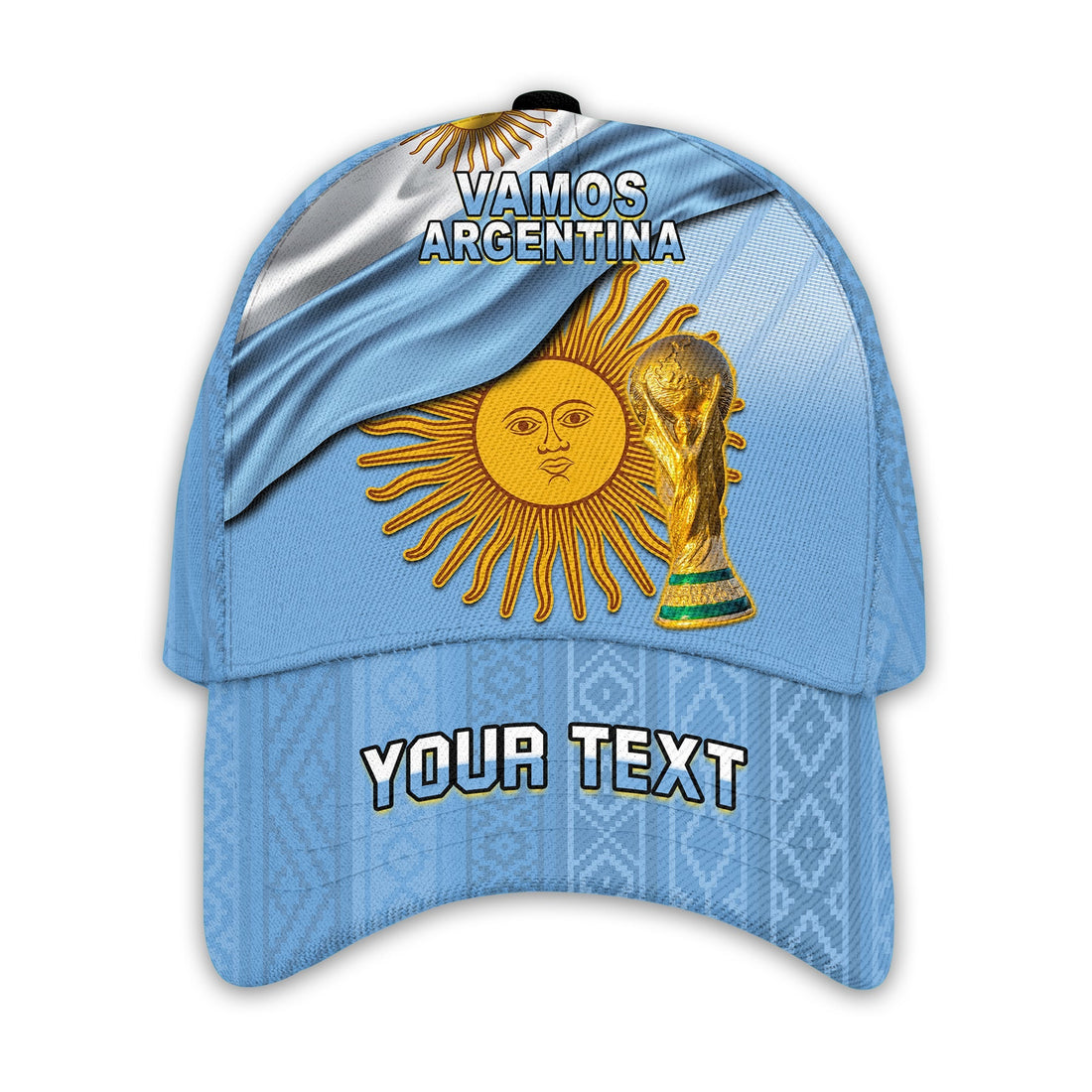(Custom Personalised) Argentina Football Classic Cap Vamos La Albiceleste Champions World Cup Vibe Flag Ver.01 LT13