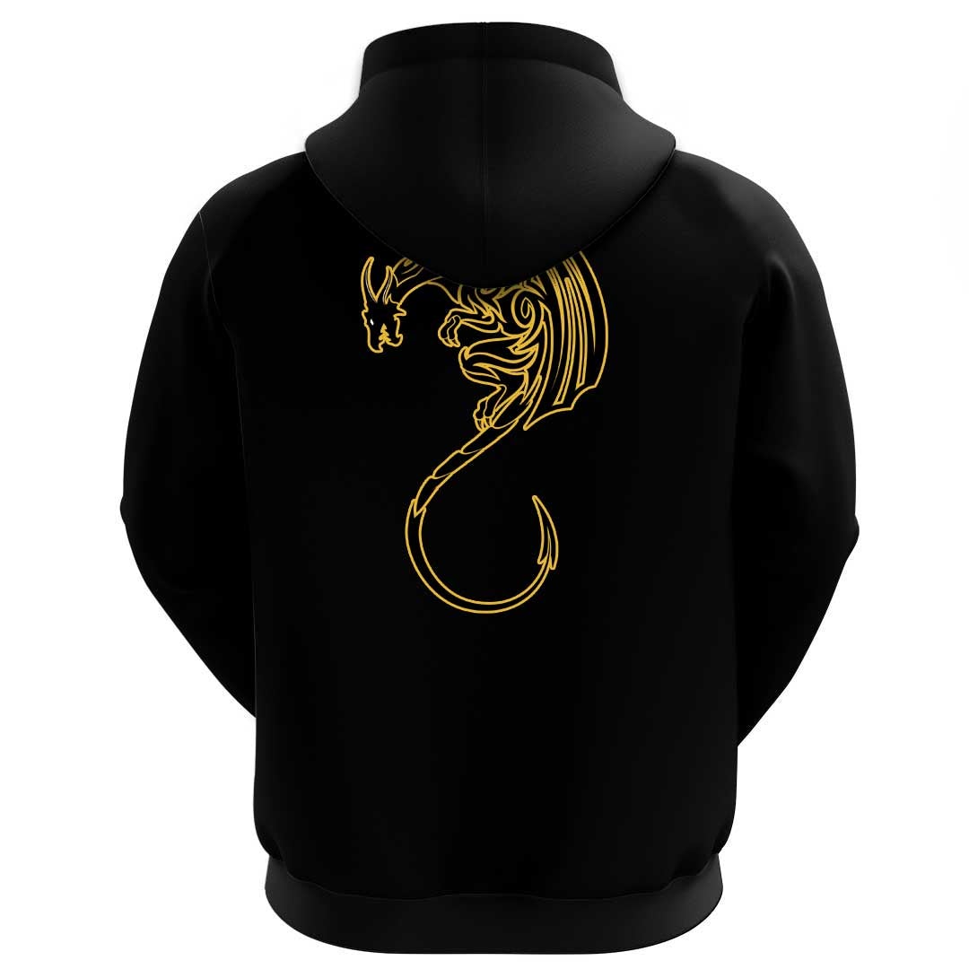 Viking Clothing Viking A Black Winged Dragon Spirit Of Celts Hoodie RLT12