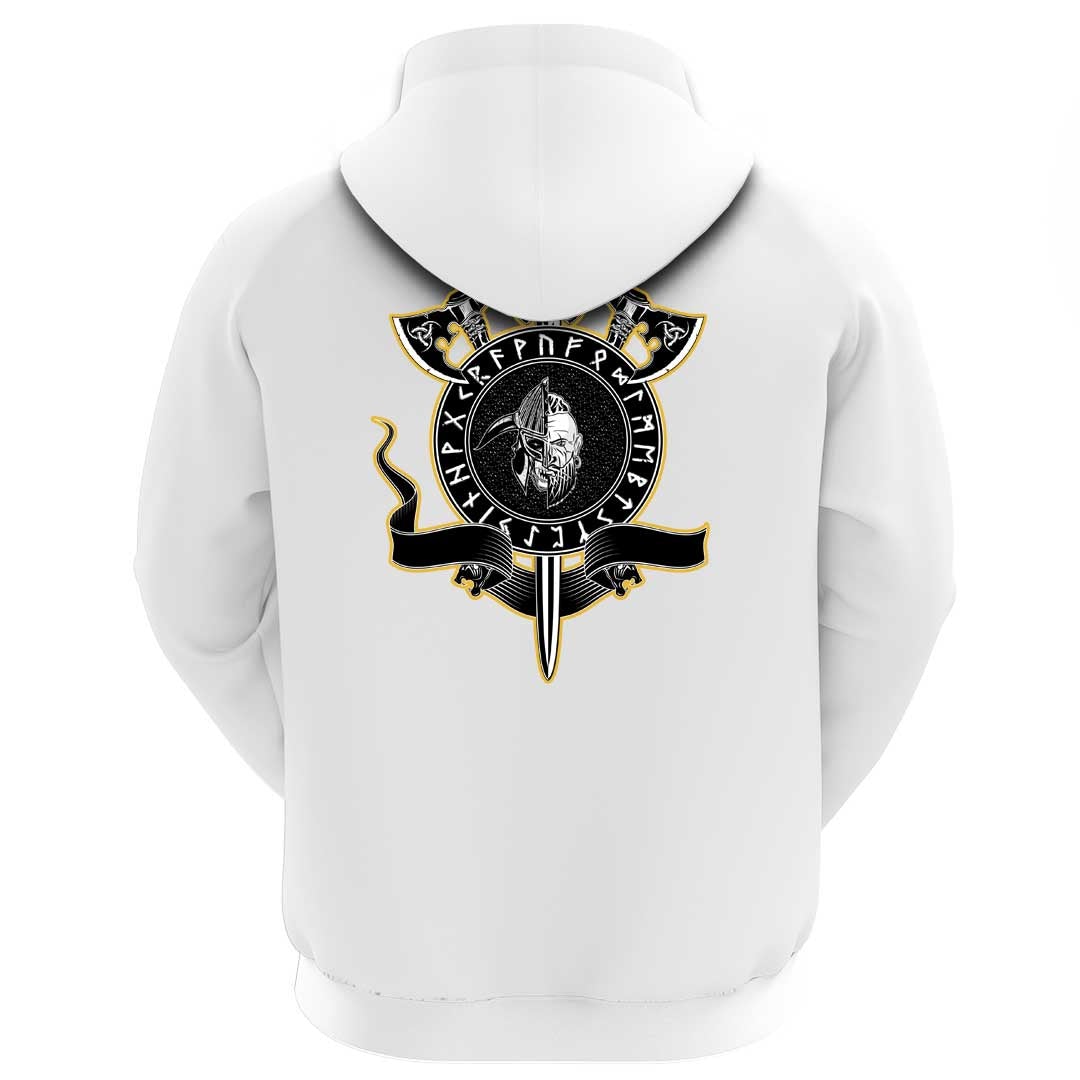Viking Clothing Viking A Board Axes Sword and Dead Head Of The Hero Hoodie RLT12