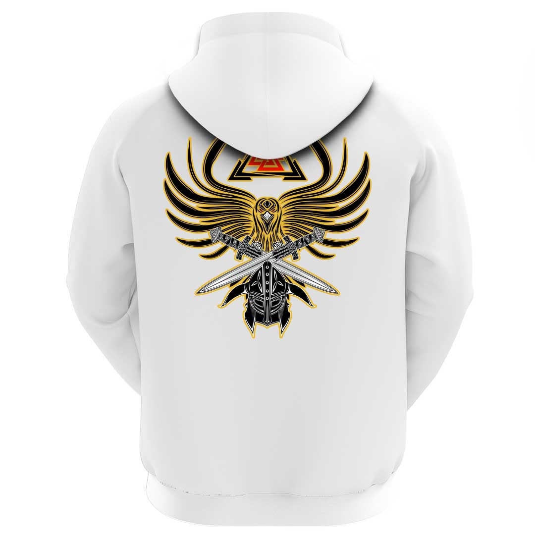 Viking Clothing Viking A Helmet Of The and Two Swords Valknut Hoodie RLT12
