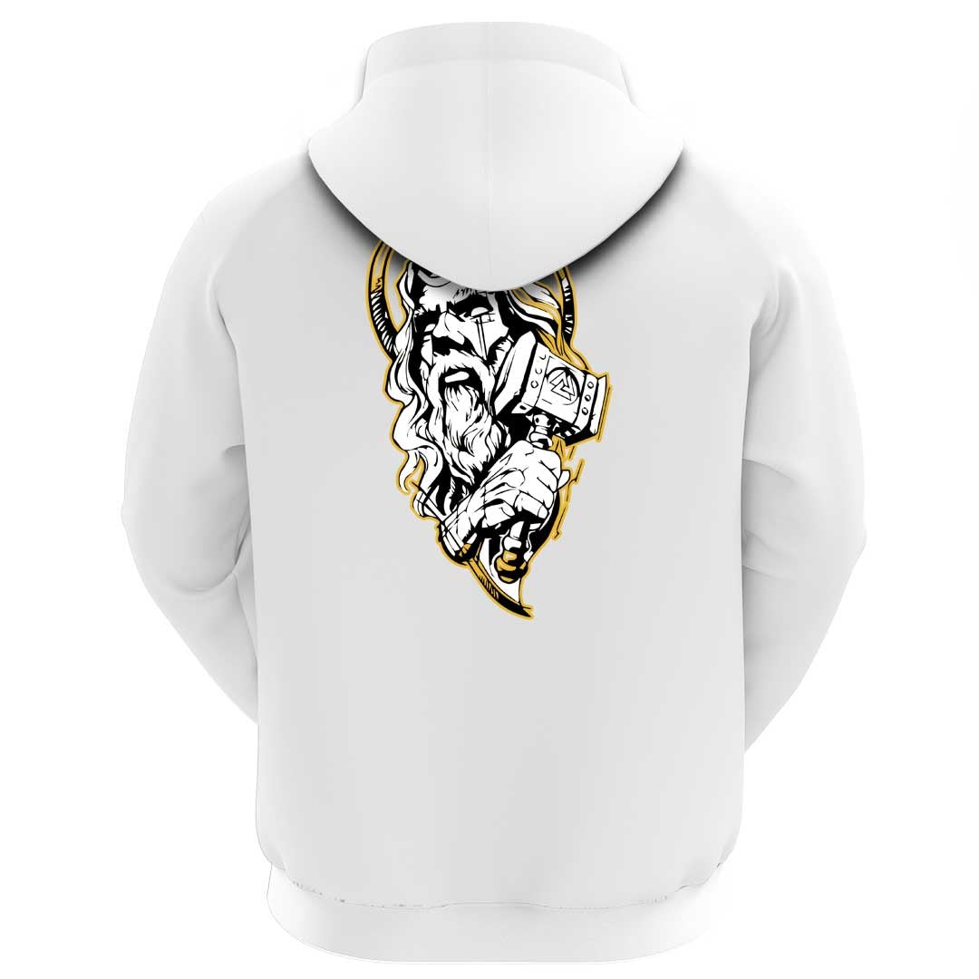 Viking Clothing Viking A Nordic God Odin and His Hammer Hoodie RLT12