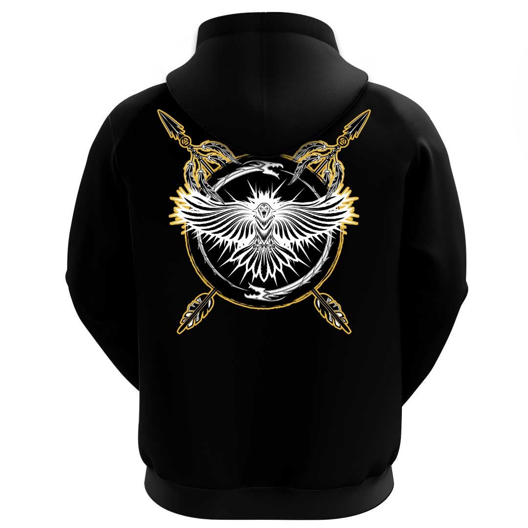 Viking Clothing Viking A Raven With Open Wings Sacred Sign Of Viking Hoodie RLT12