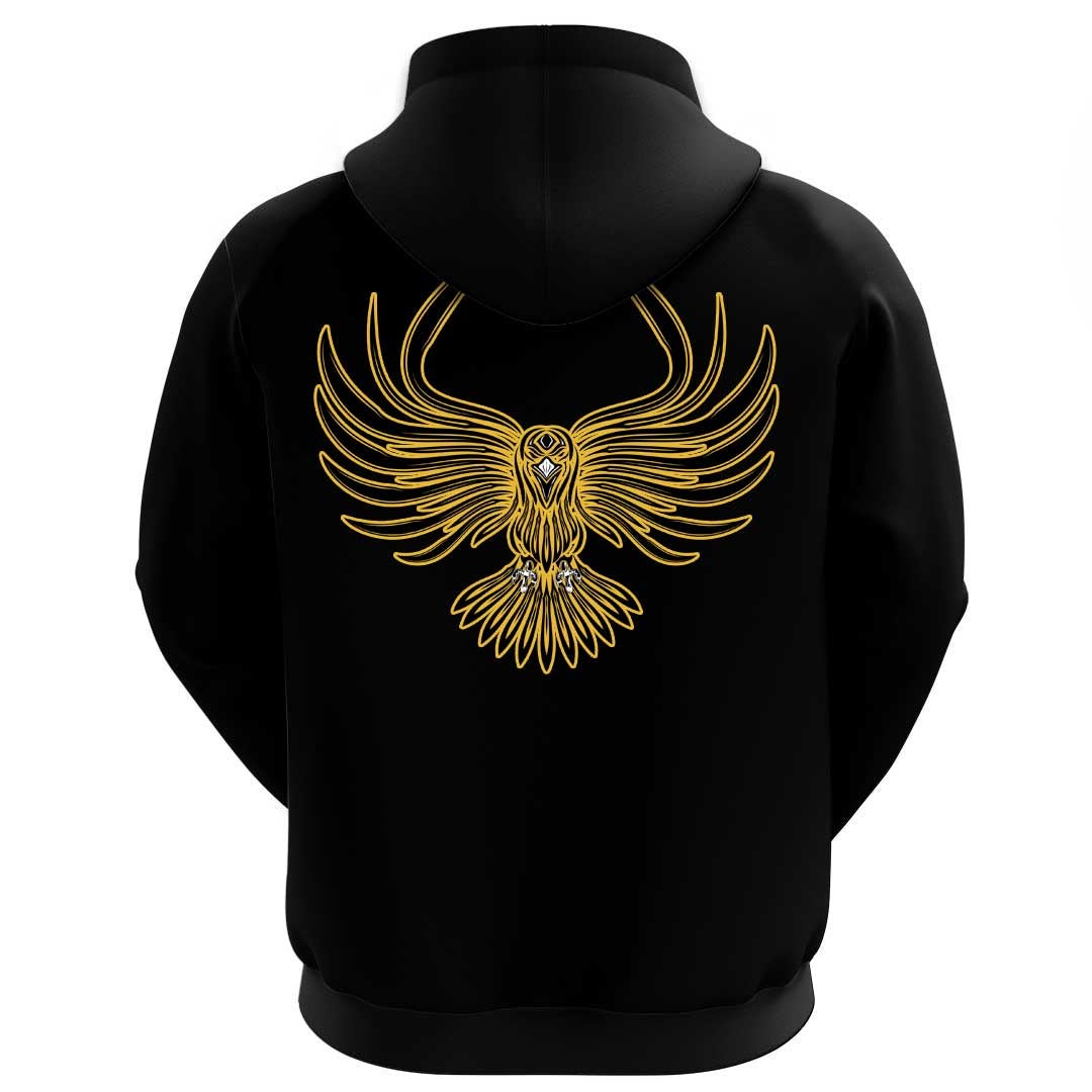 Viking Clothing Viking A Raven With Open Wings Hoodie RLT12