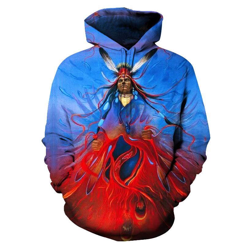 Pow Wow Native American All Over Hoodie LT10