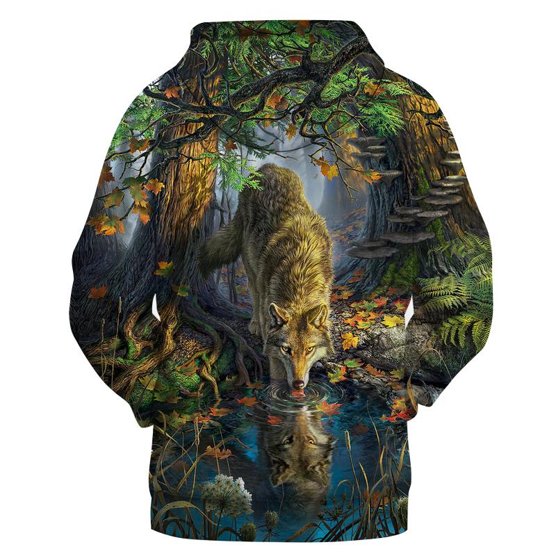 Wolf By The River Native American All Over Hoodie LT10