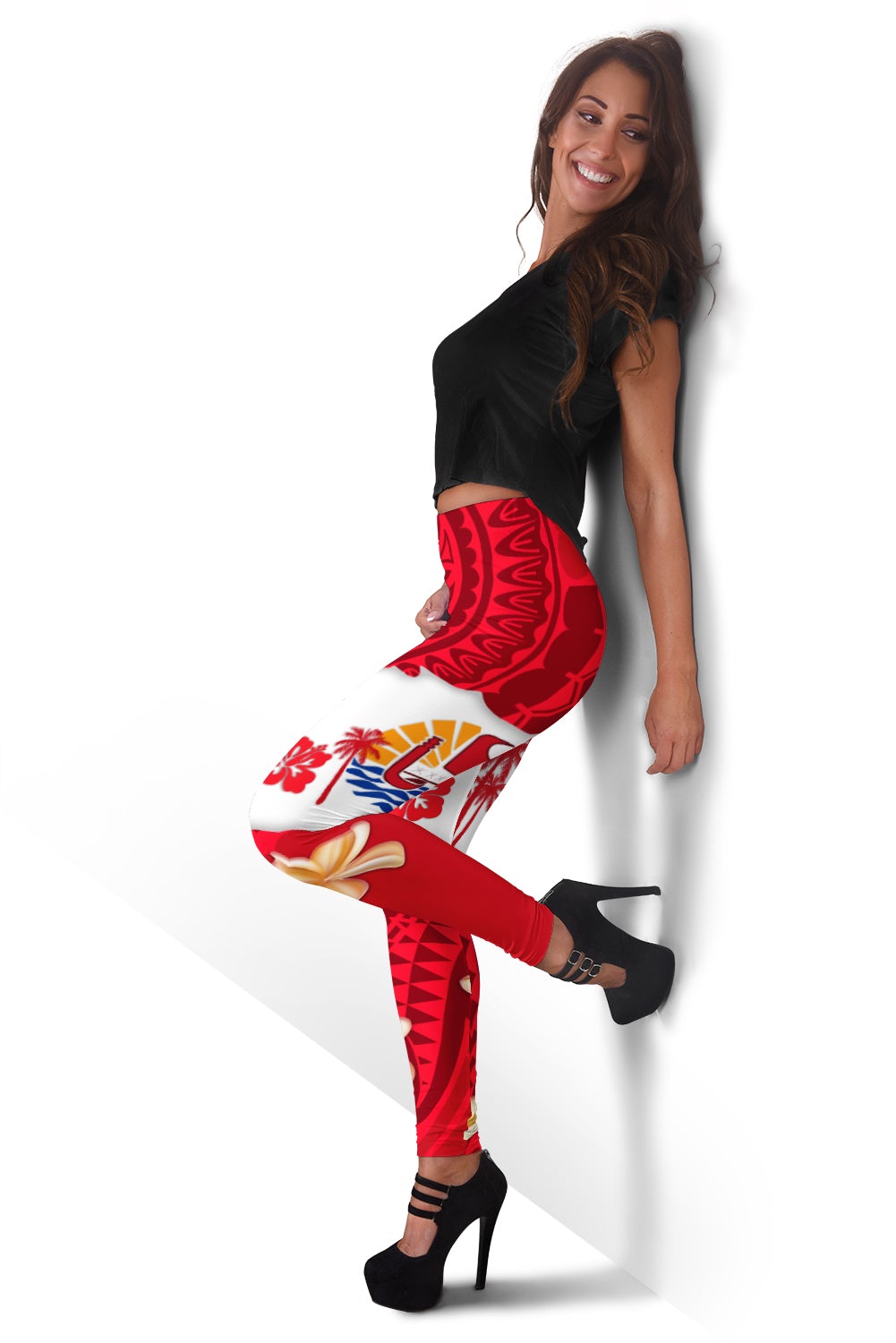 Tahiti Polynesian Women Leggings Mythical Destination LT13