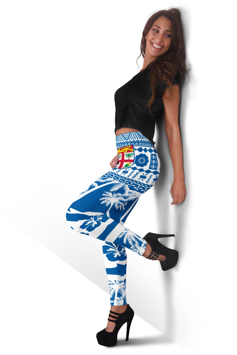 Fiji Polynesian Women Leggings Fijian Tapa Pattern LT13