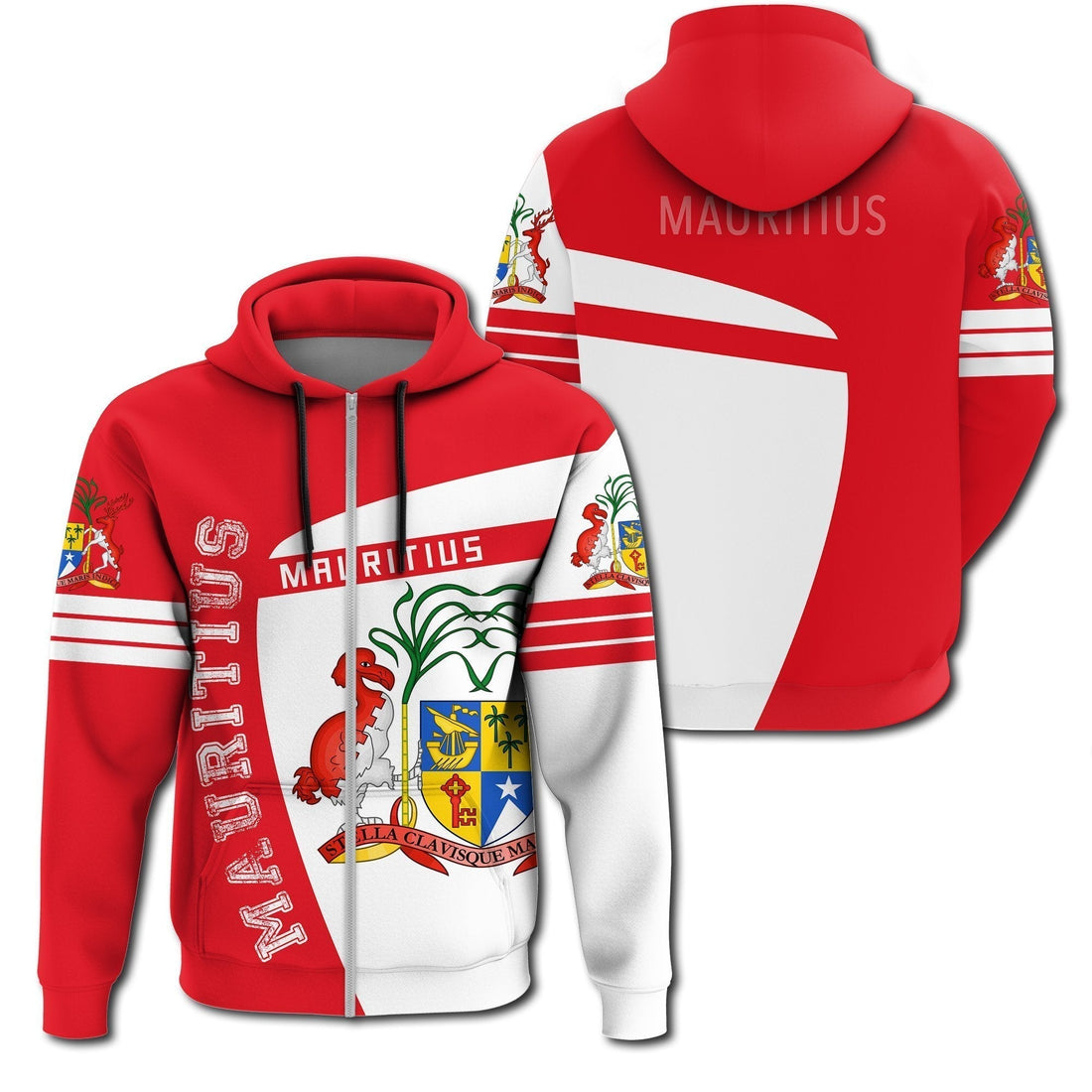 African Zip Hoodie Mauritius Zip Hoodie Sport Premium