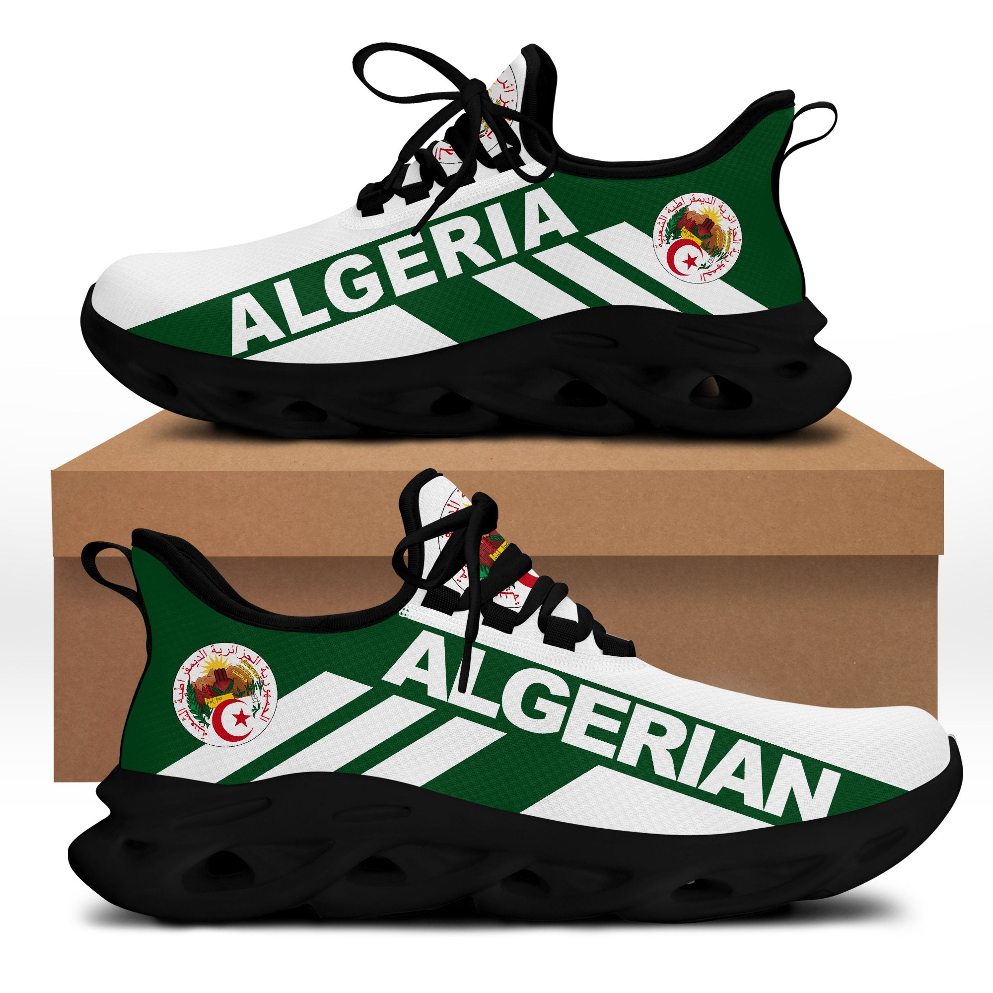 Wonder Print Shop Footwear - Algeria Stripe Style Clunky Sneakers LT10