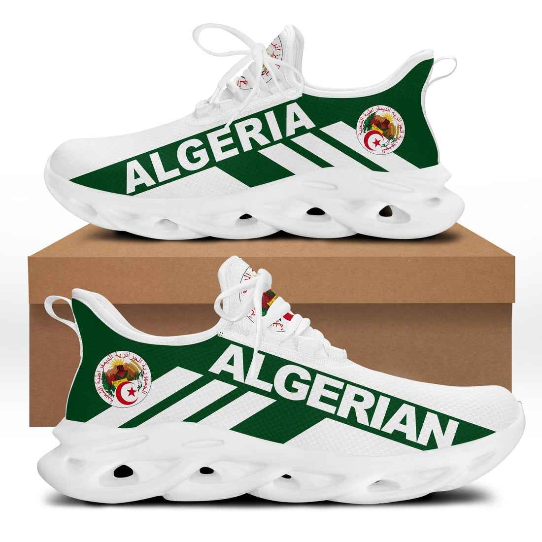 Wonder Print Shop Footwear - Algeria Stripe Style Clunky Sneakers LT10
