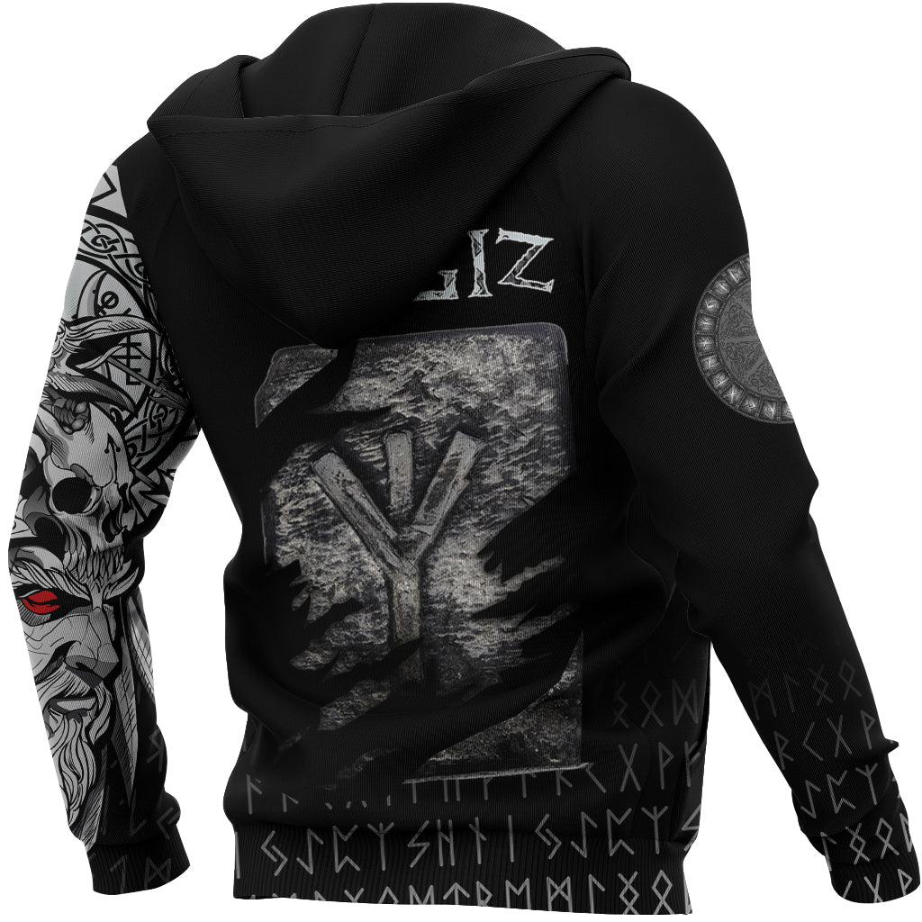 Viking Hoodie Algiz Norse Runes RLT12