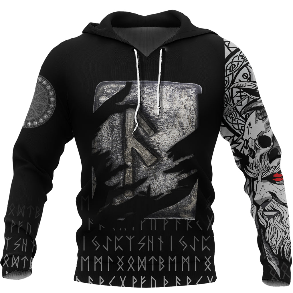 Viking Hoodie Ansuz Norse Runes RLT12